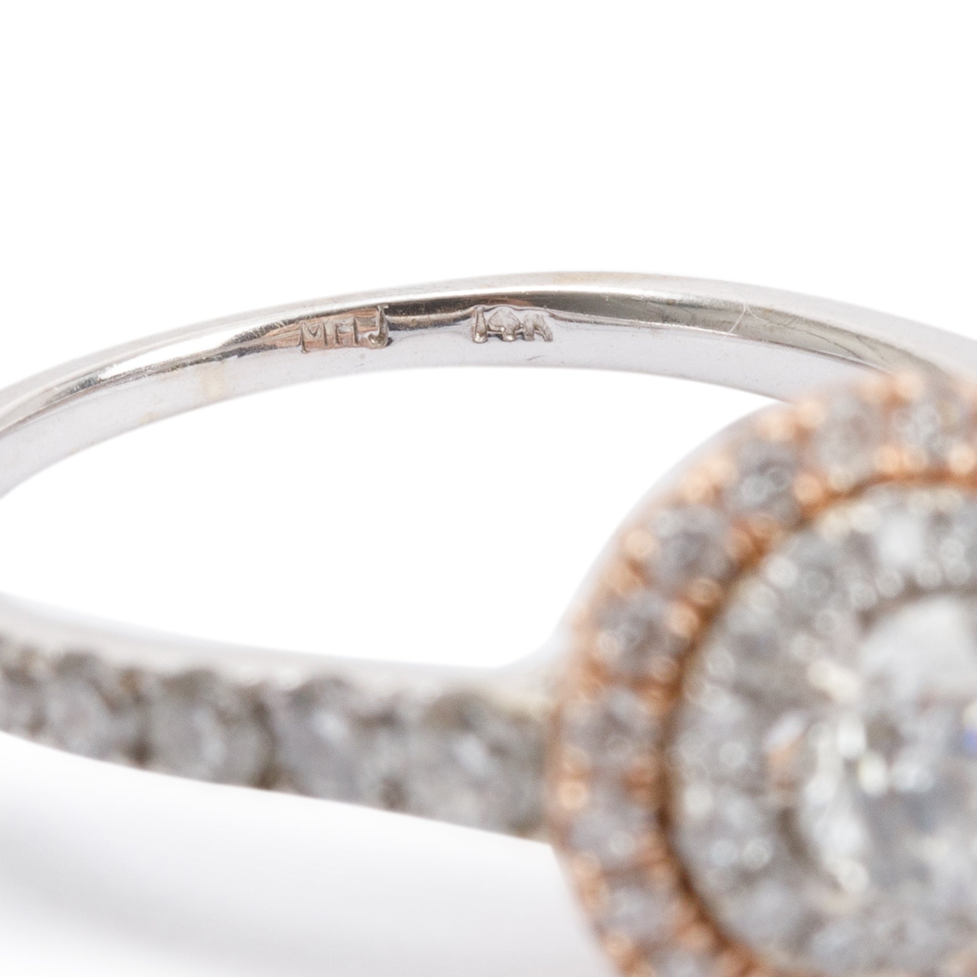 14k White & Rose Gold 1.16 tcw. Diamond Cluster Ring