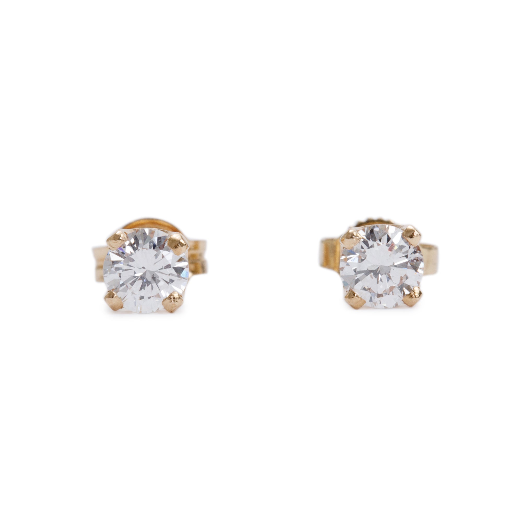 14k Yellow Gold 0.60 tcw Diamond Stud Earrings