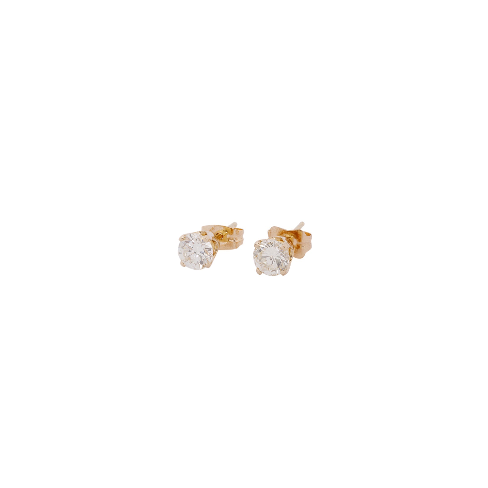 14k Yellow Gold 0.64 tcw. Diamond Stud Earrings