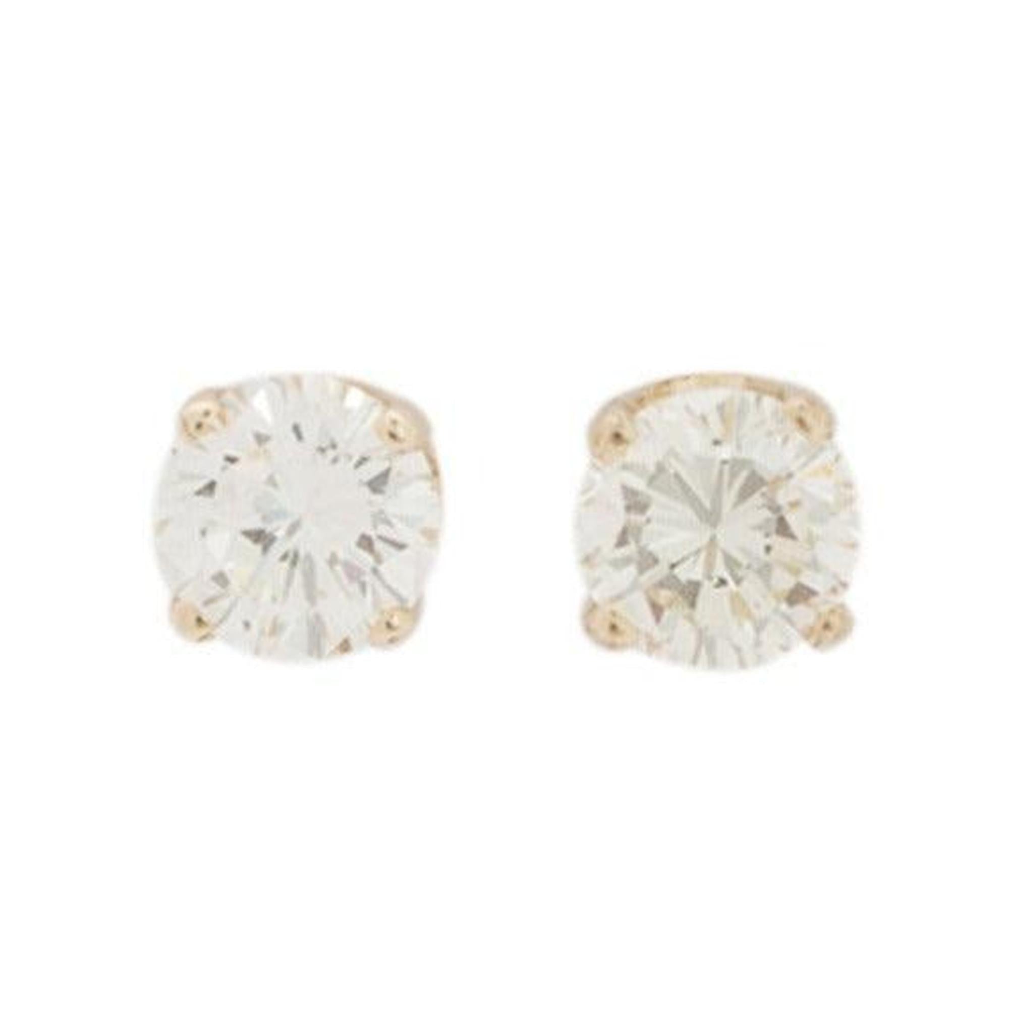14k Yellow Gold 0.64 tcw. Diamond Stud Earrings