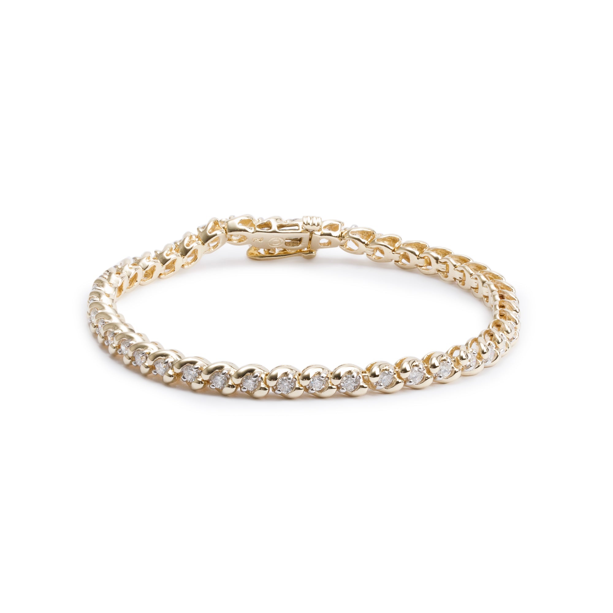 14k Yellow Gold 2.0 tcw. Diamond Tennis Bracelet