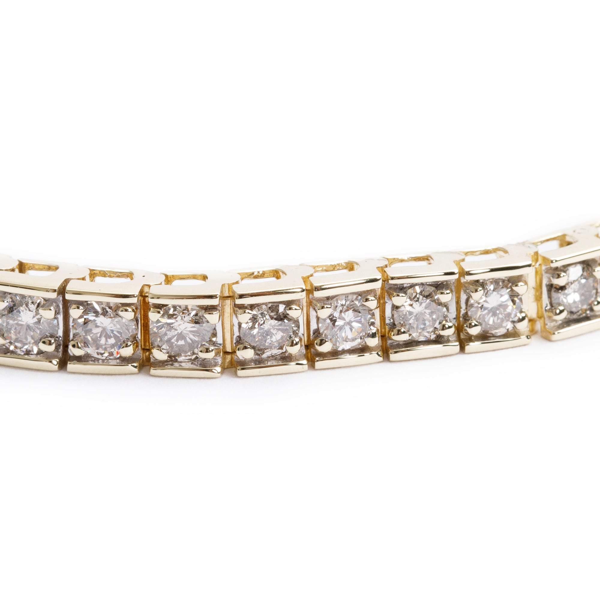 14k Yellow Gold 2.50 tcw. Diamond Tennis Bracelet