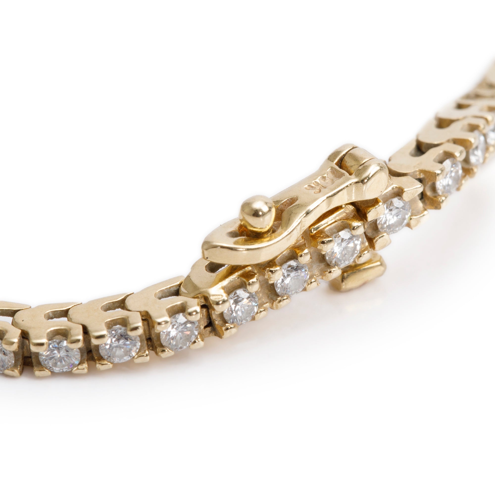 14k Yellow Gold 2.50 tcw. Diamond Tennis Bracelet