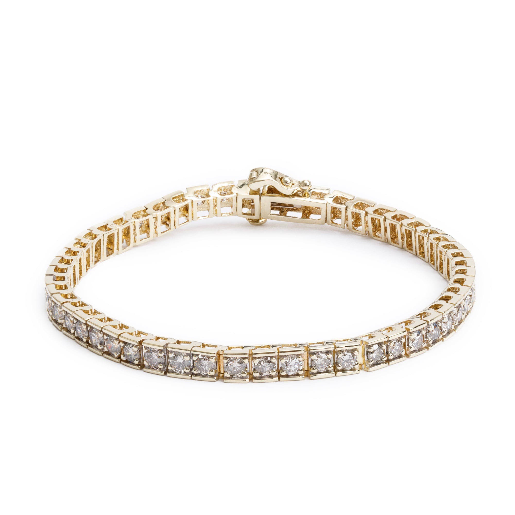 14k Yellow Gold 2.50 tcw. Diamond Tennis Bracelet