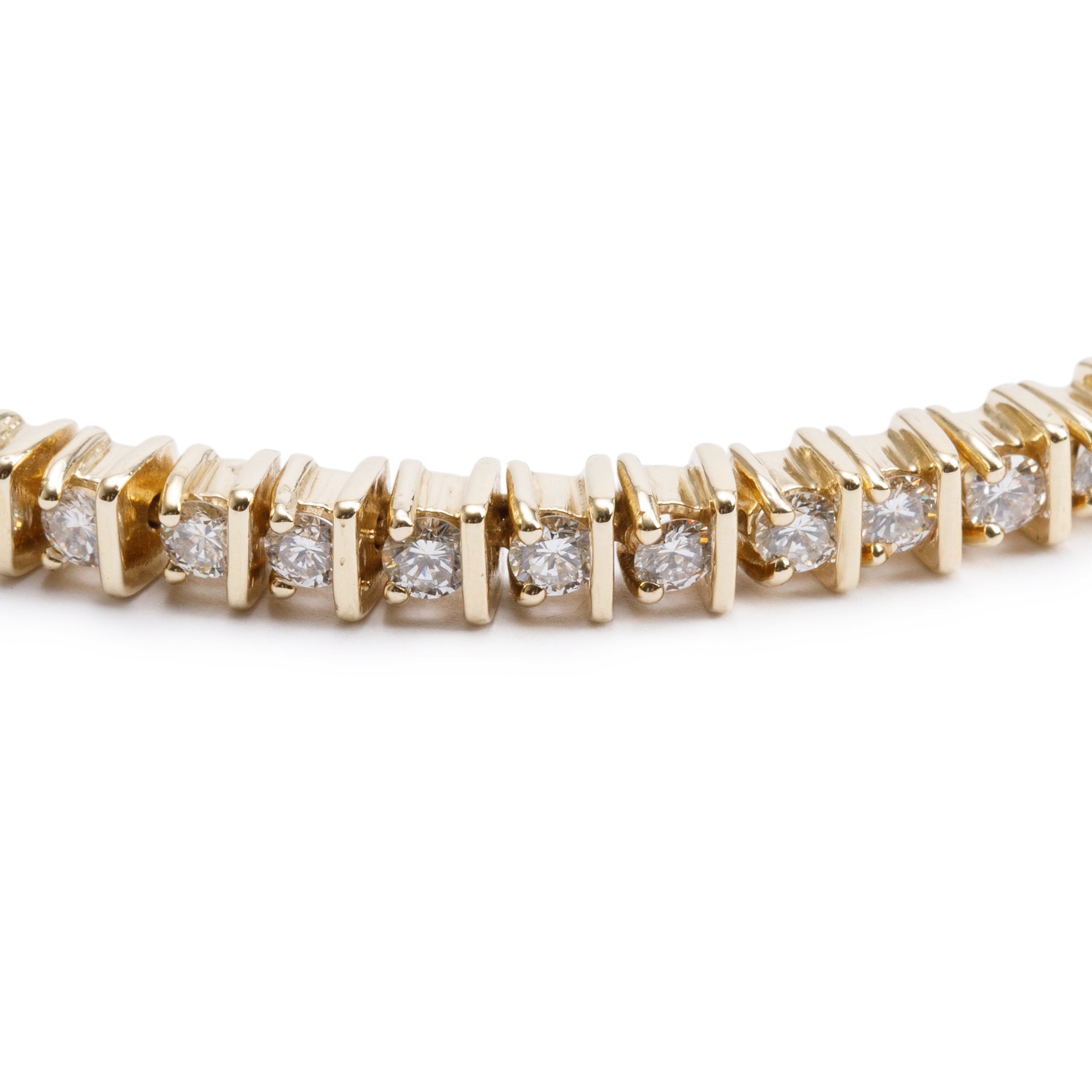 14k Yellow Gold 3.00 tcw. Diamond Tennis Bracelet