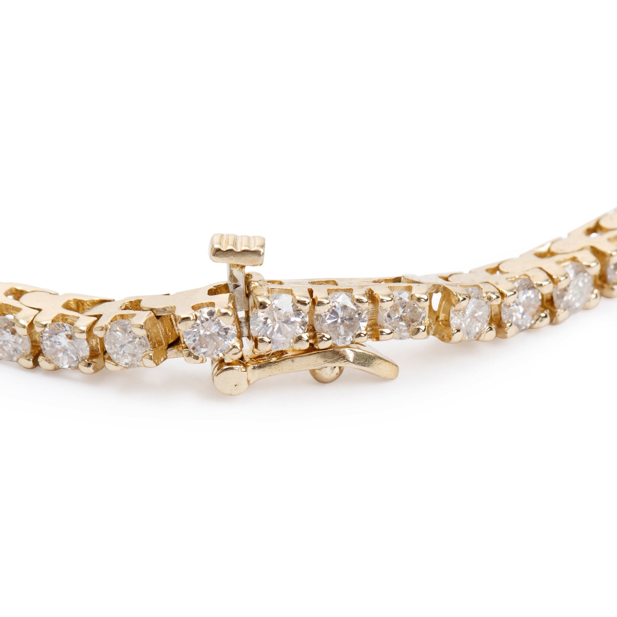 14k Yellow Gold 5.00 tcw Diamond Tennis Bracelet