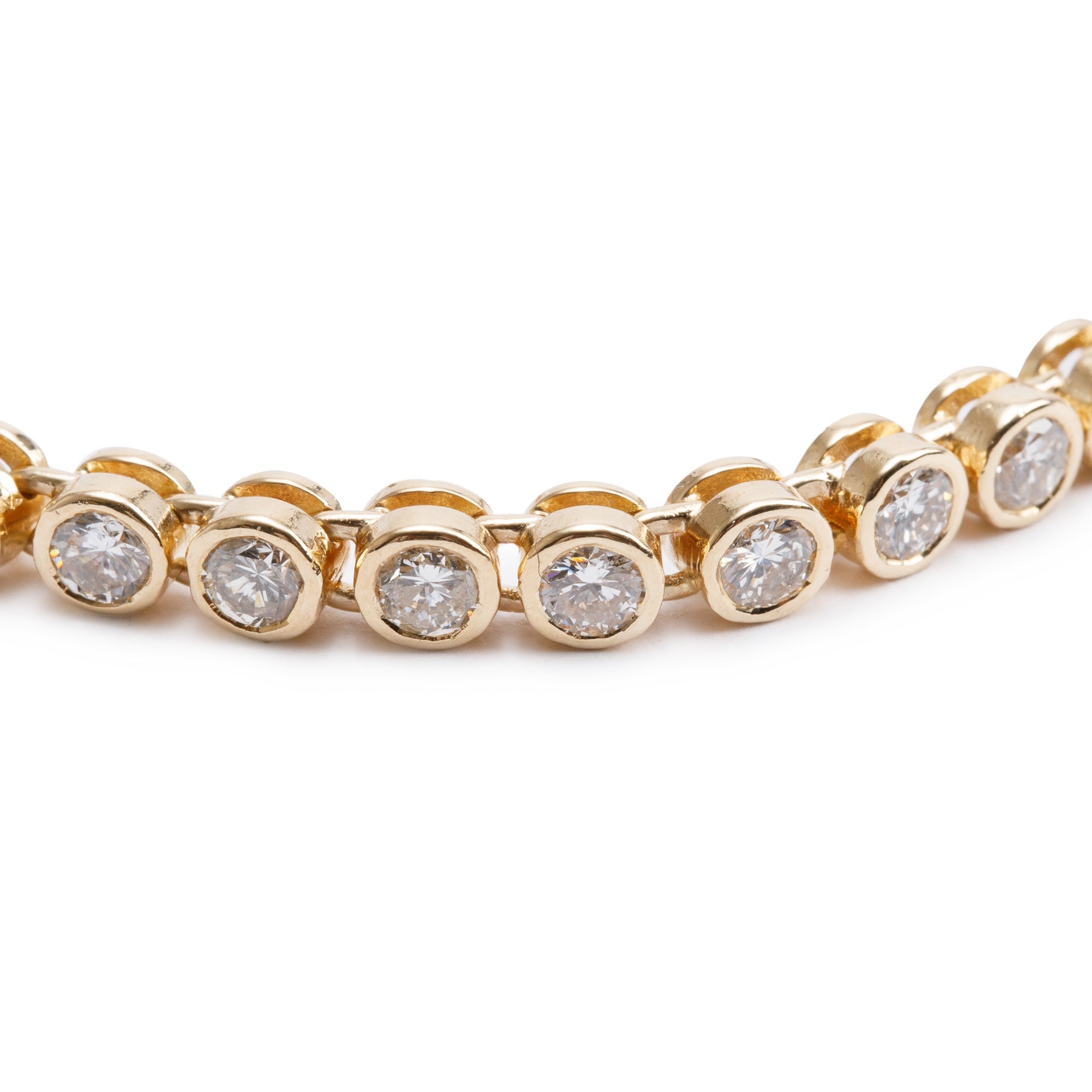 14k Yellow Gold 5.40 tcw. Diamond Tennis Bracelet