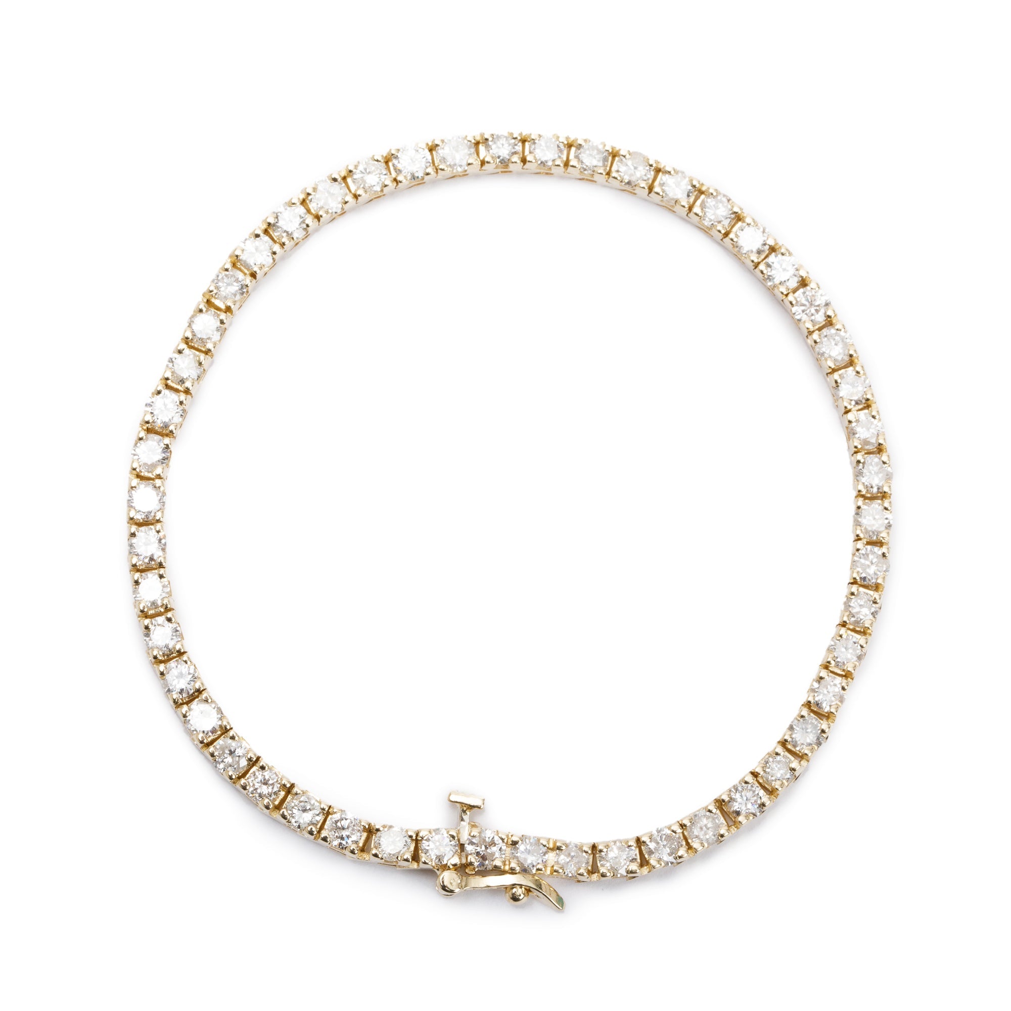 14k Yellow Gold 5.50 tcw Diamond Tennis Bracelet