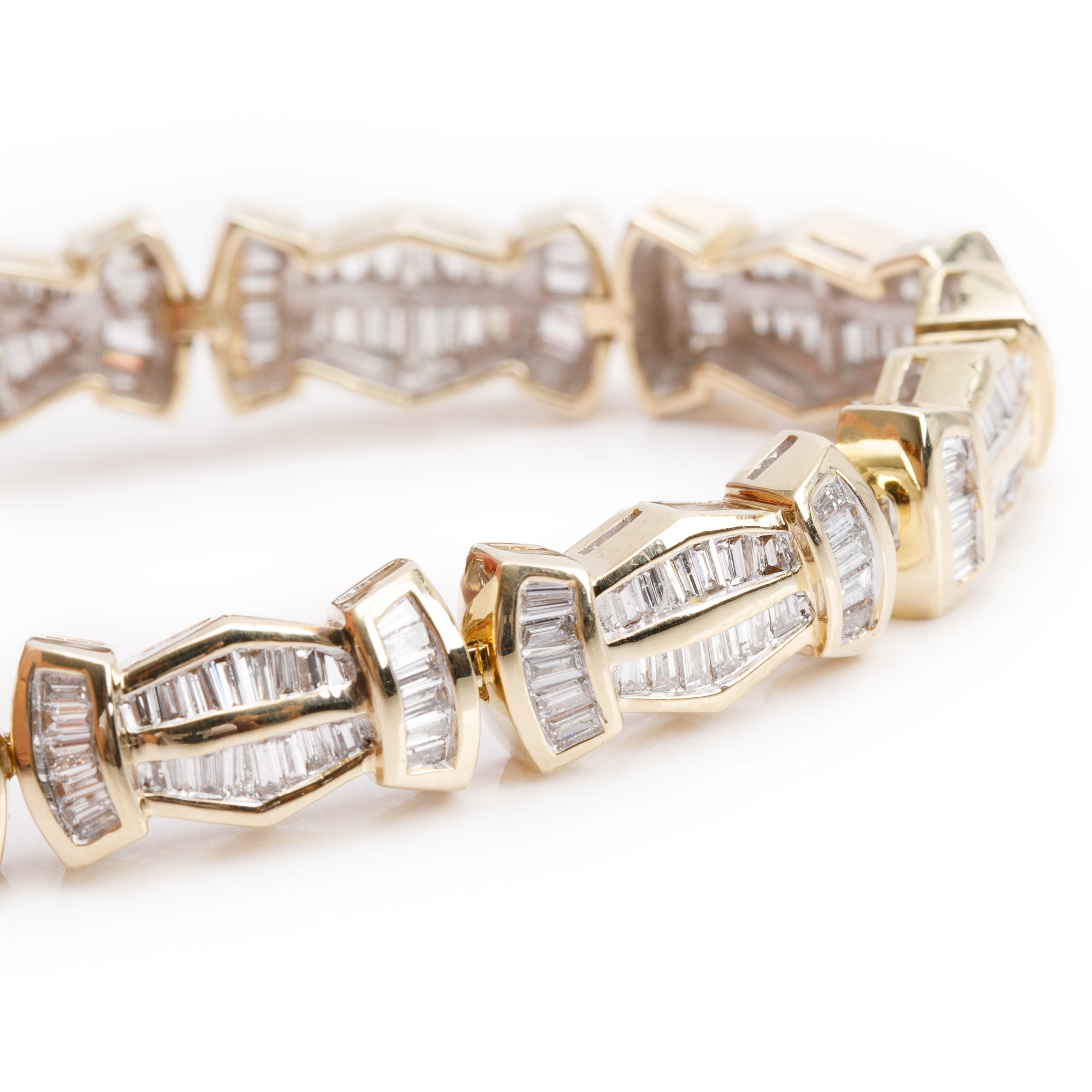 14k Yellow Gold 7.35 tcw. Diamond Bracelet