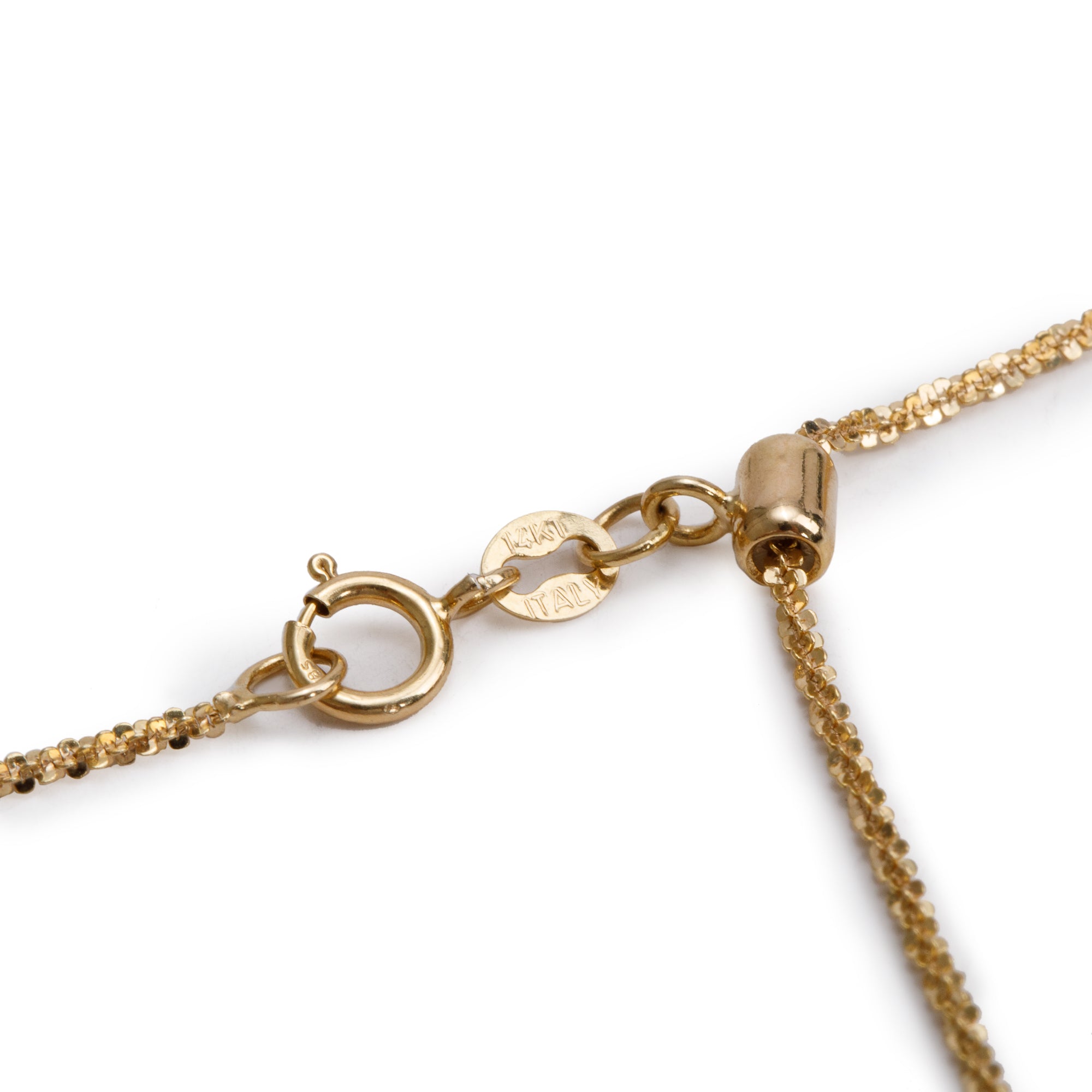 14k Yellow Gold Multicolored Stone Necklace