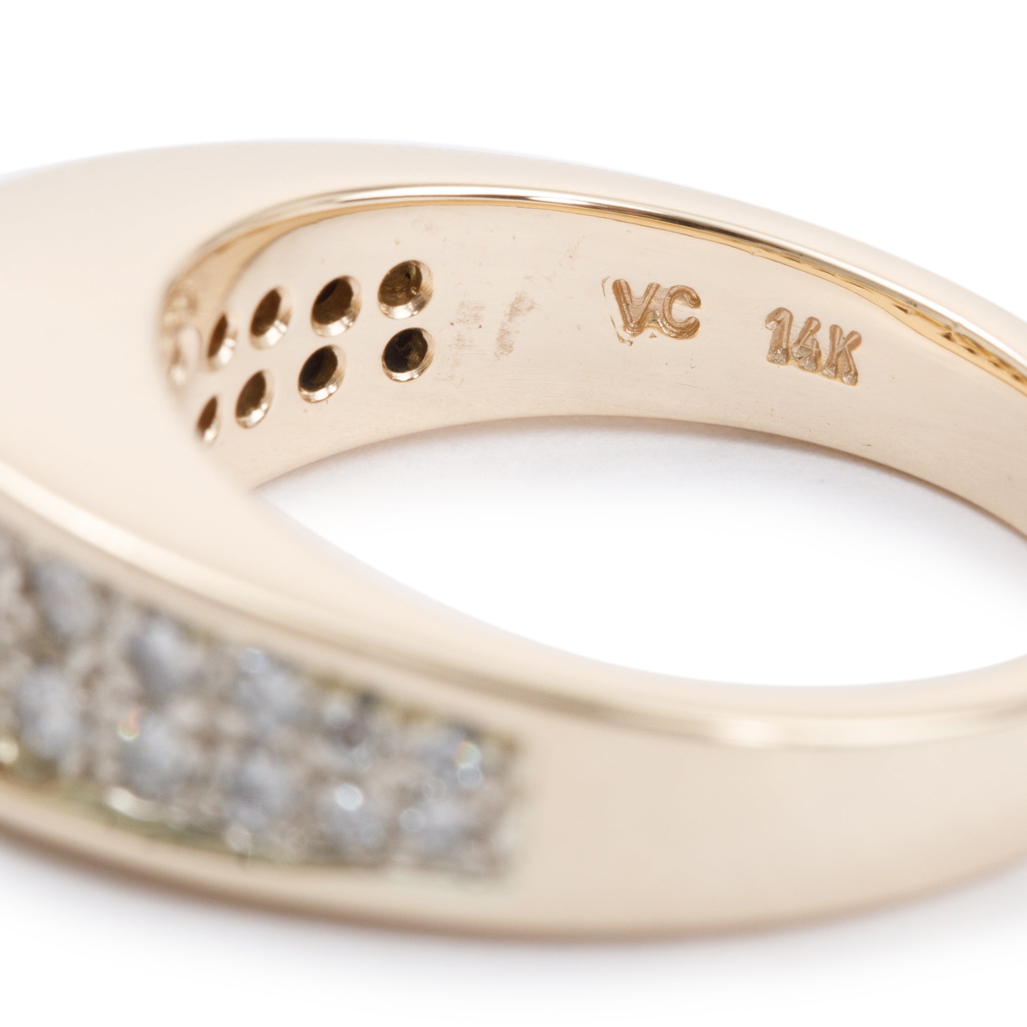 14k Yellow Gold Ruby and Diamond Cocktail Ring, Size 7.5