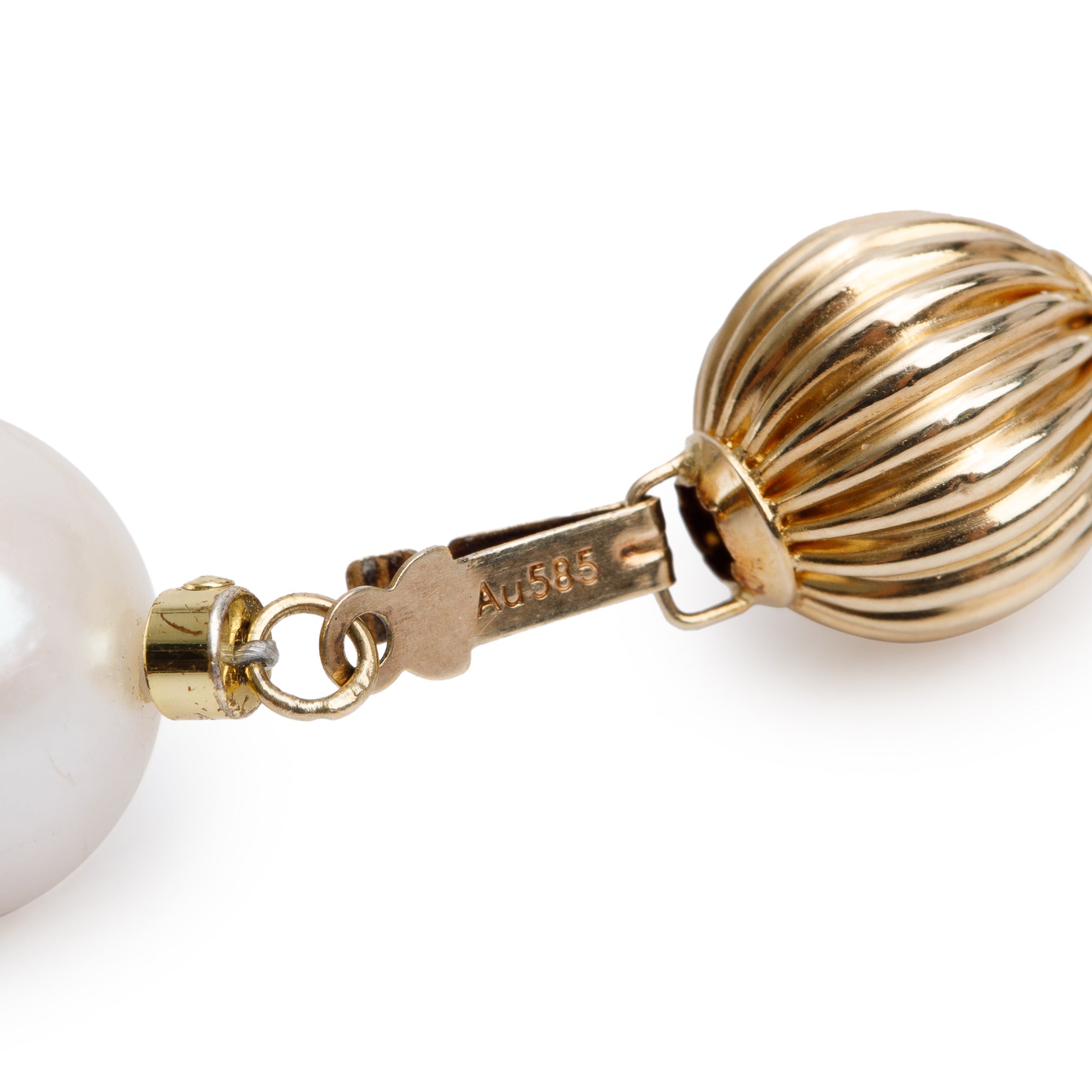 14k Yellow Gold South Sea Pearl Necklace