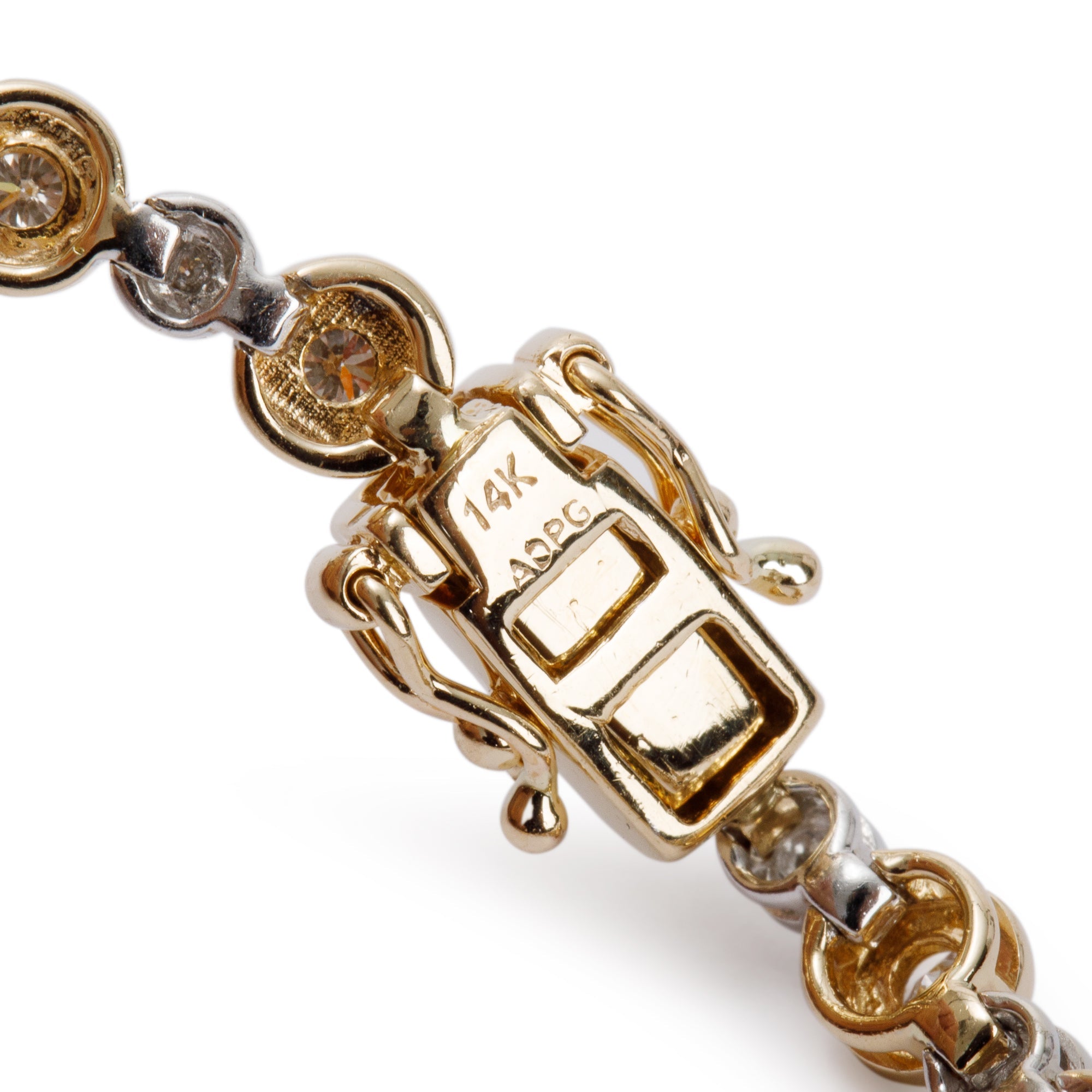 14k Yellow & White Gold 1.13 tcw. Diamond Tennis Bracelet