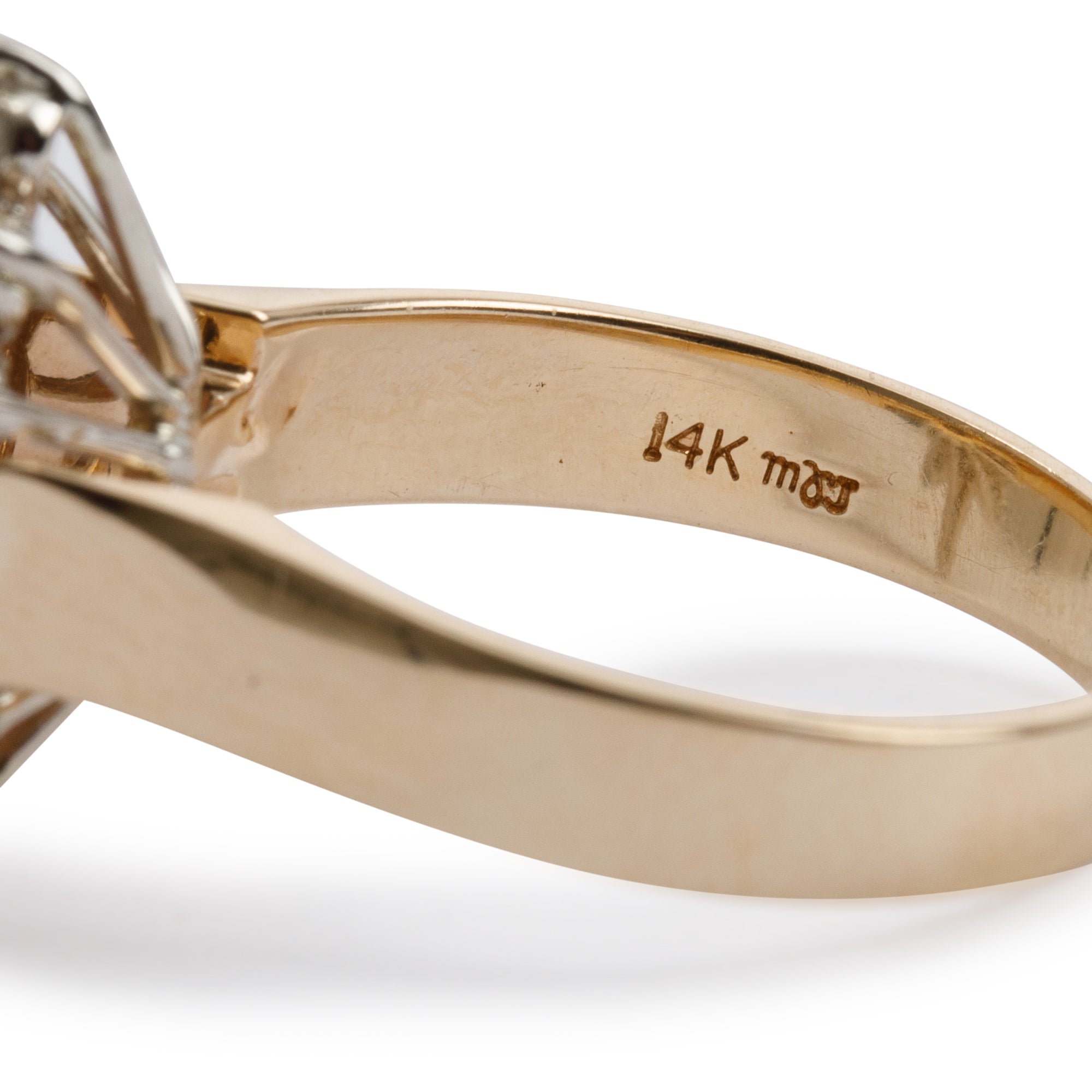 14k Yellow & White Gold Ruby and Diamond Cocktail Ring