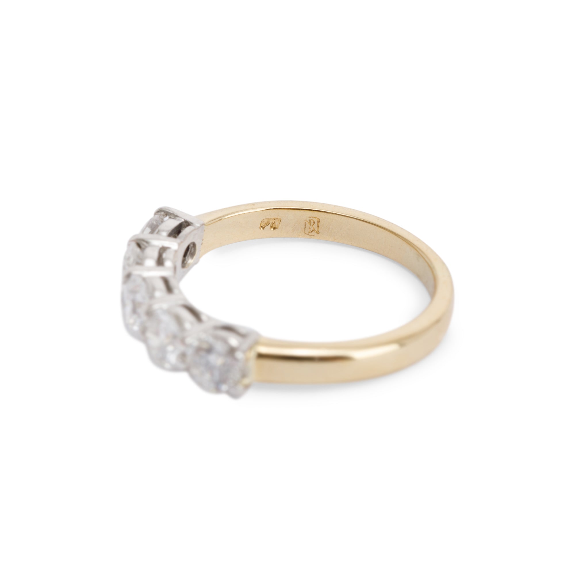 18k Gold Five Stone Diamond Ring