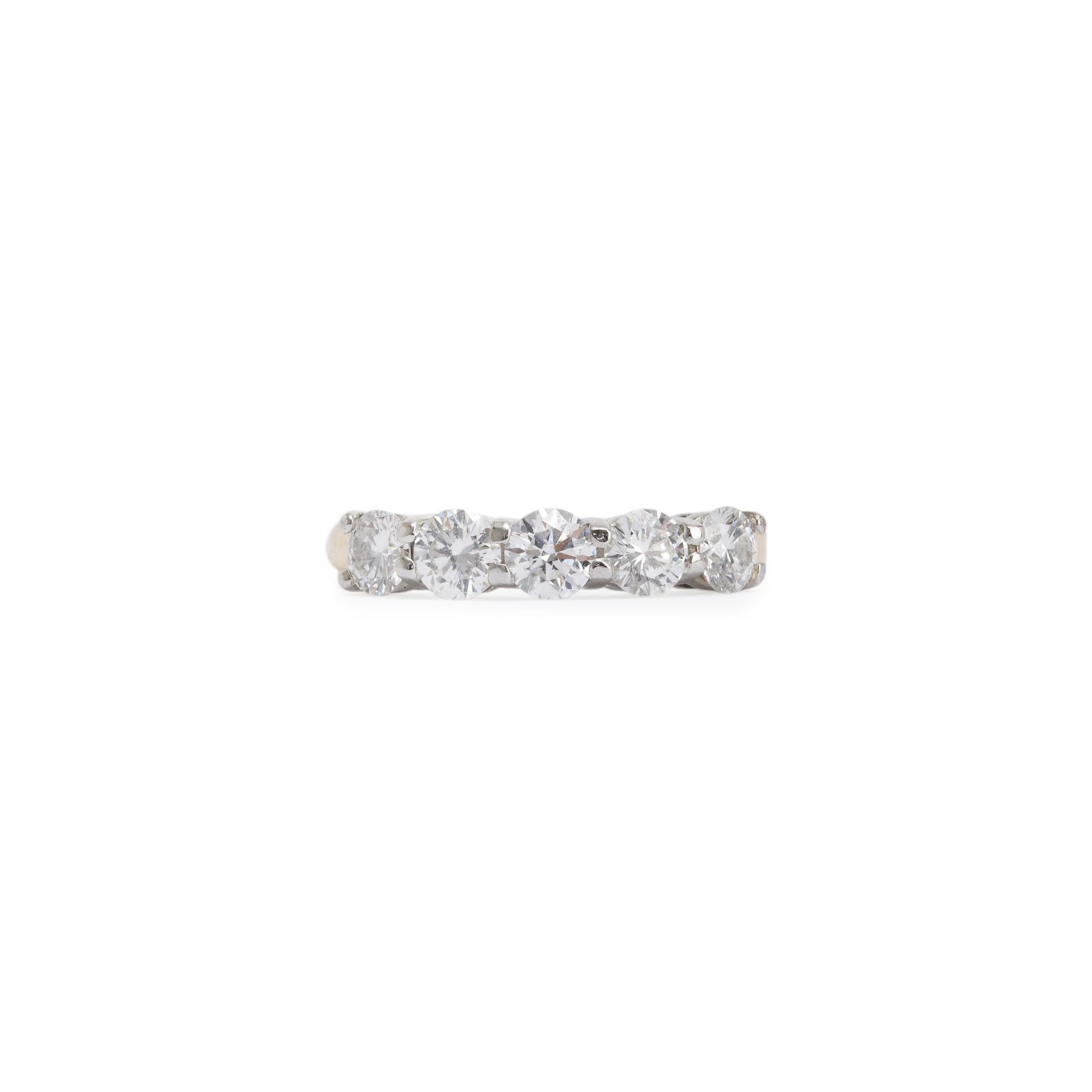 18k Gold Five Stone Diamond Ring