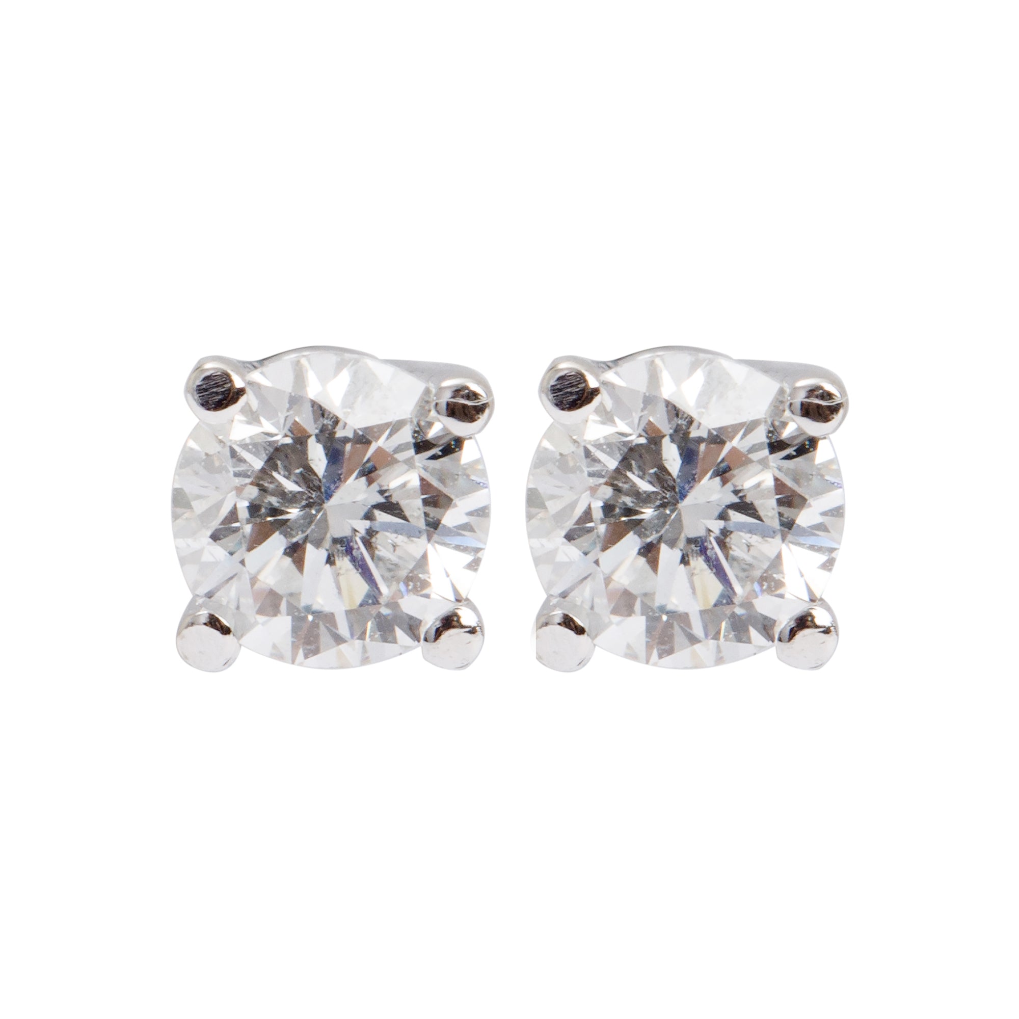 18k White Gold 0.61 tcw Diamond Stud Earrings