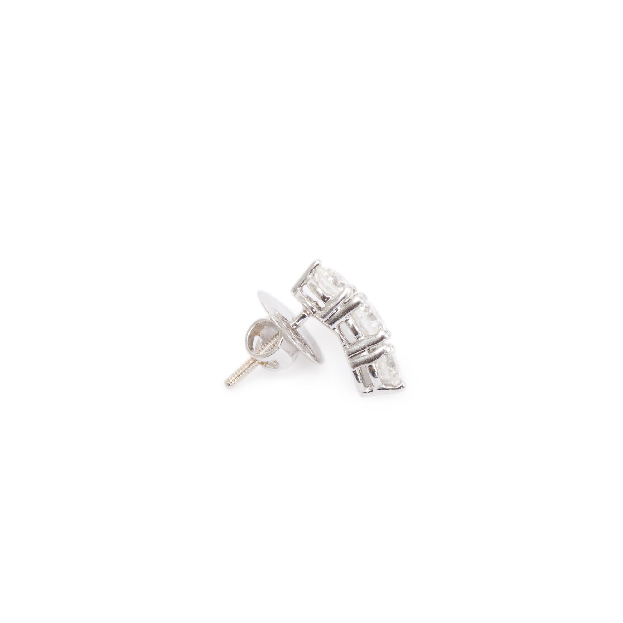 18k White Gold 1.42 tcw Diamond Drop Earrings