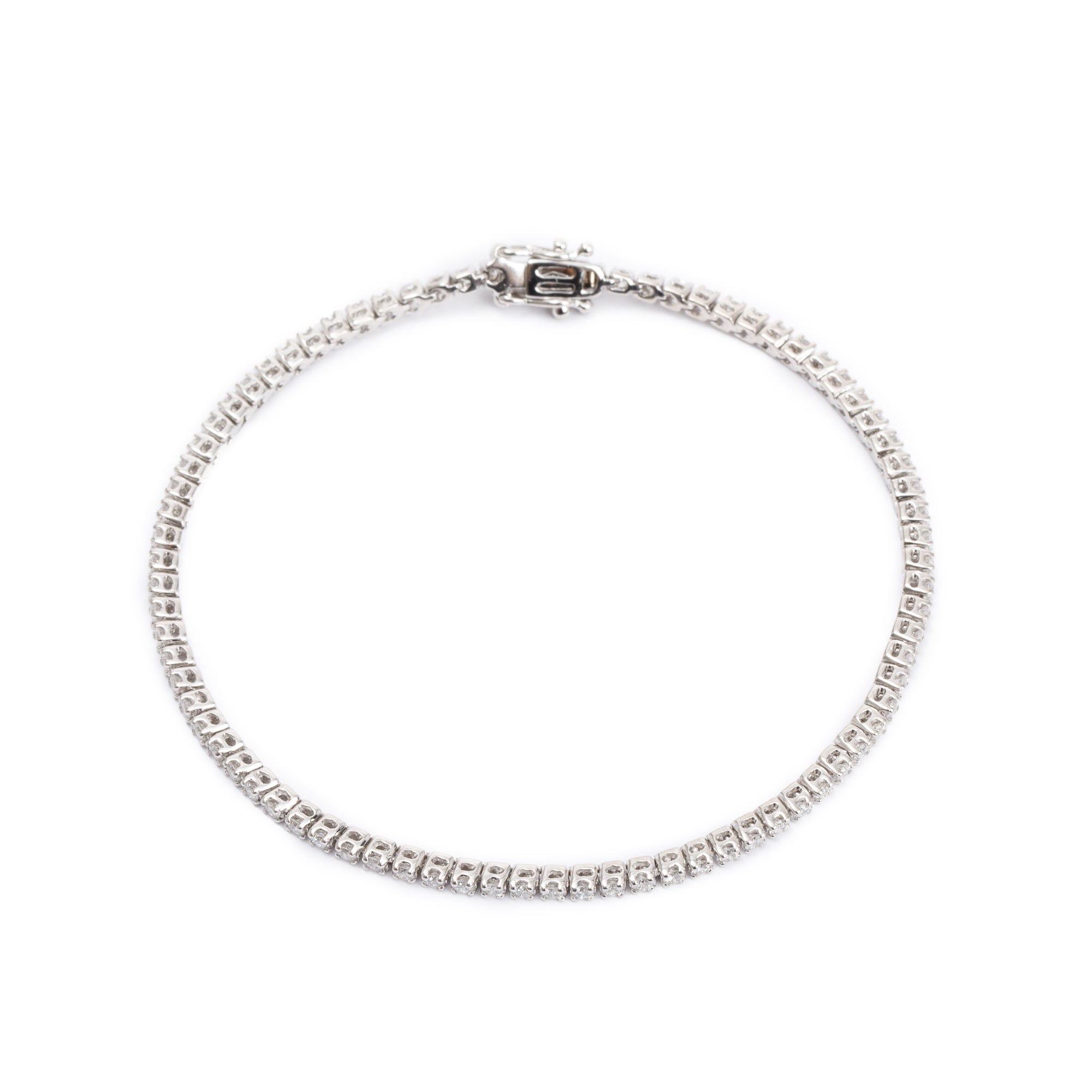 18k White Gold 2.0 tcw Diamond Tennis Bracelet