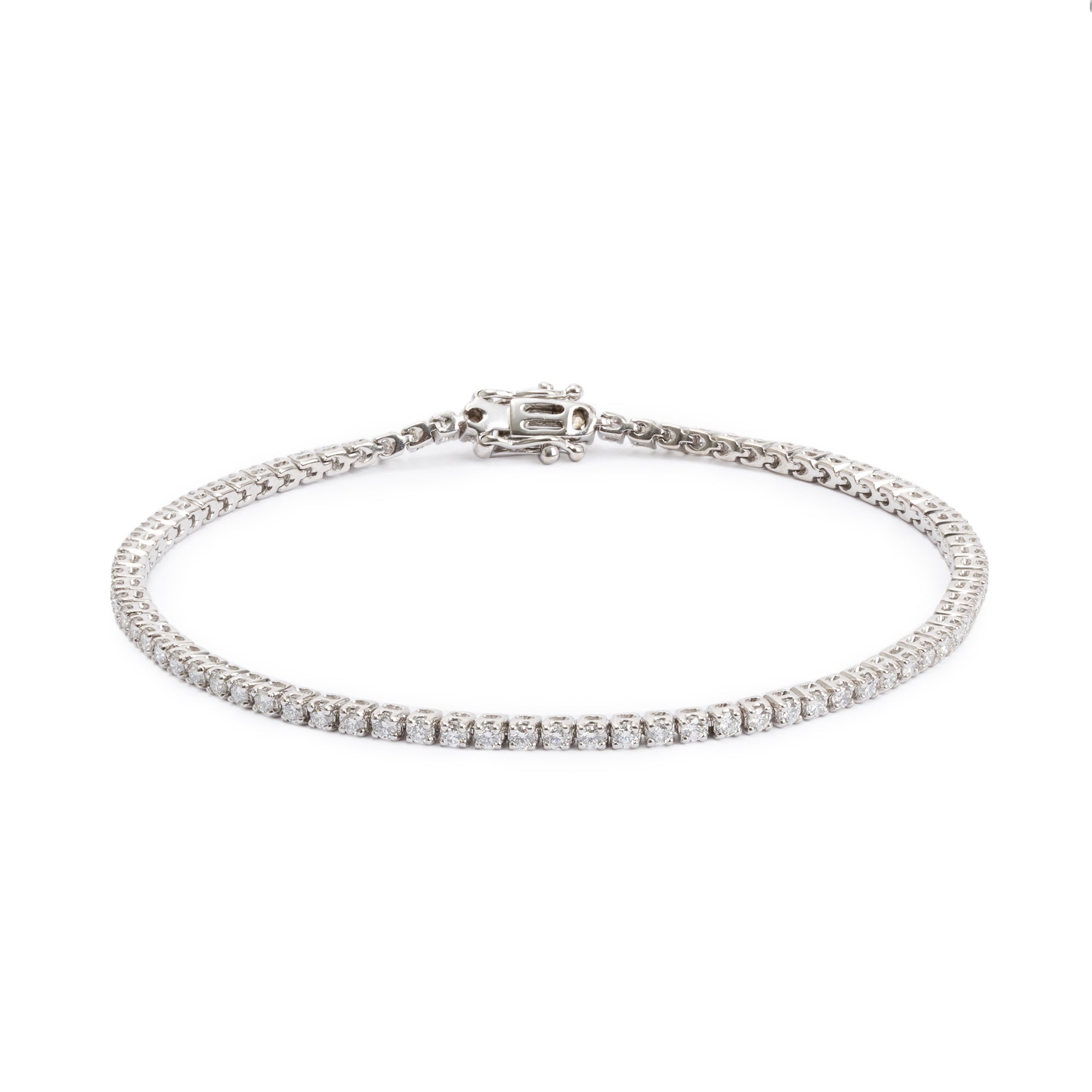 18k White Gold 2.0 tcw Diamond Tennis Bracelet