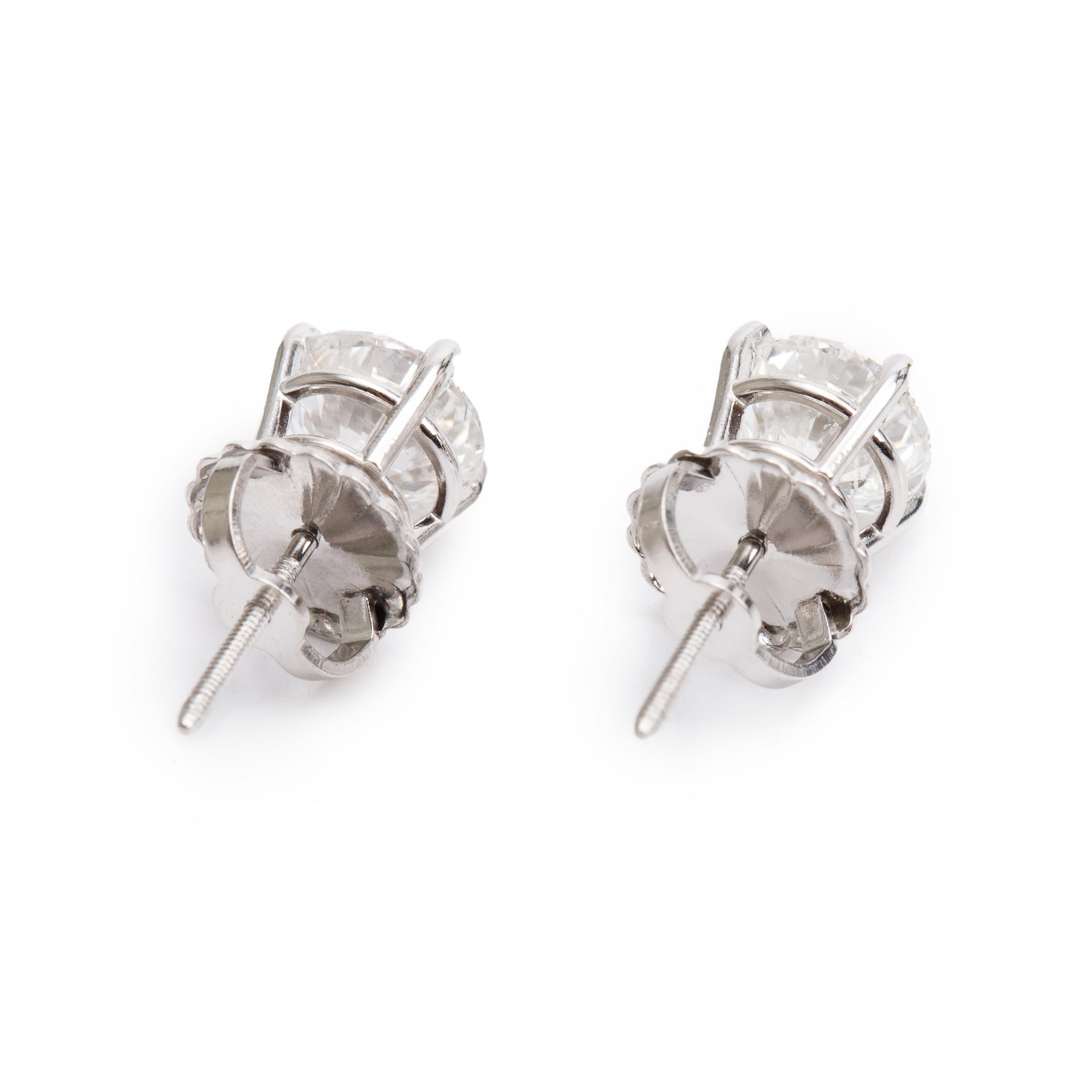18k White Gold 2.01 tcw. Diamond Stud Earrings