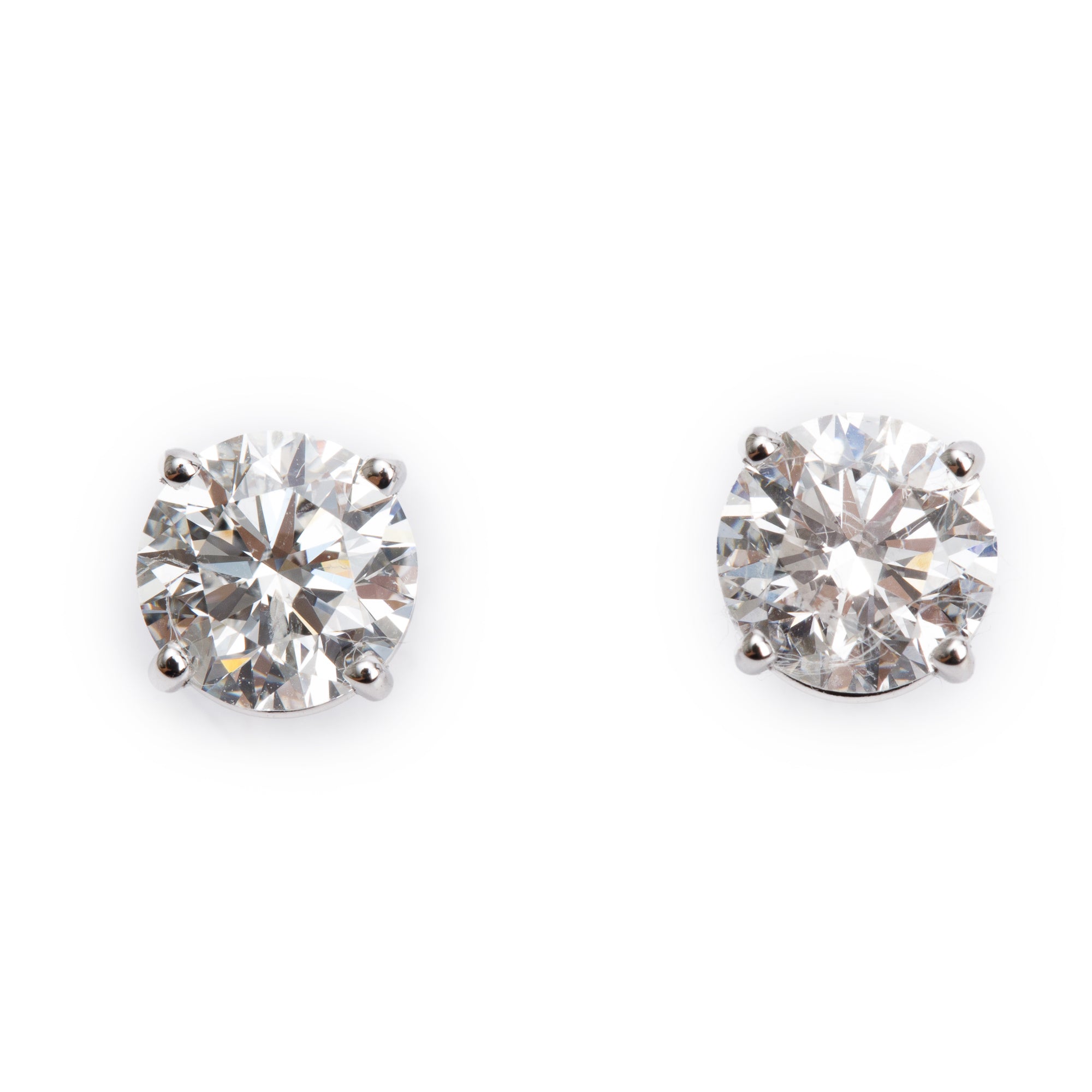 18k White Gold 2.01 tcw. Diamond Stud Earrings