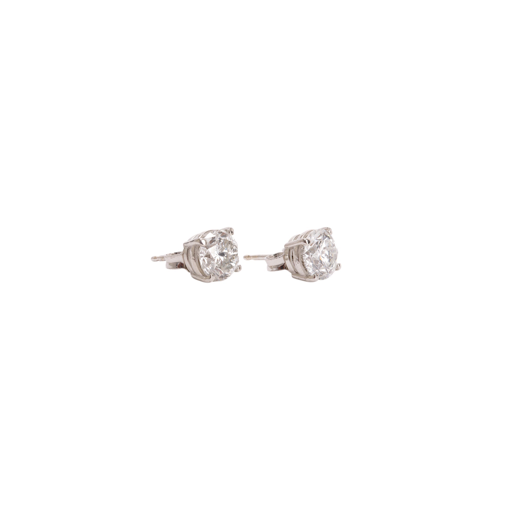 18k White Gold 2.05 tcw. Diamond Stud Earrings