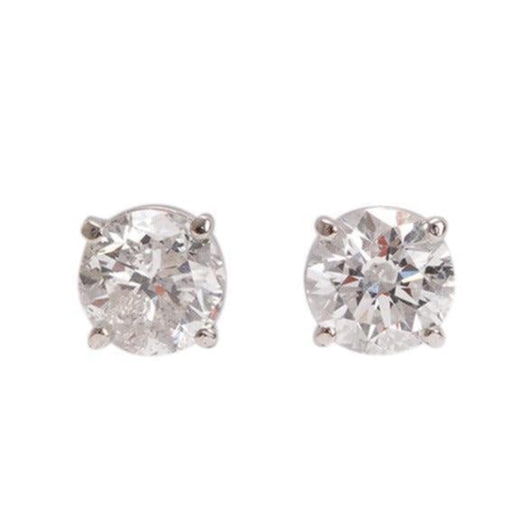 18k White Gold 2.05 tcw. Diamond Stud Earrings