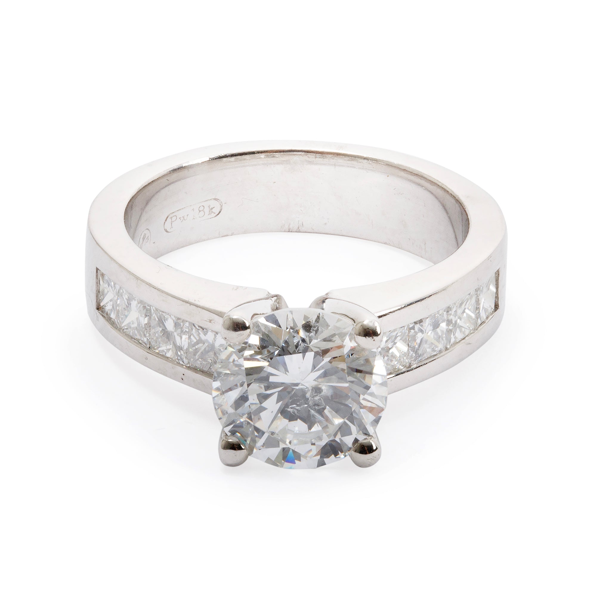 18k White Gold 2.15 ct. Diamond Engagement Ring