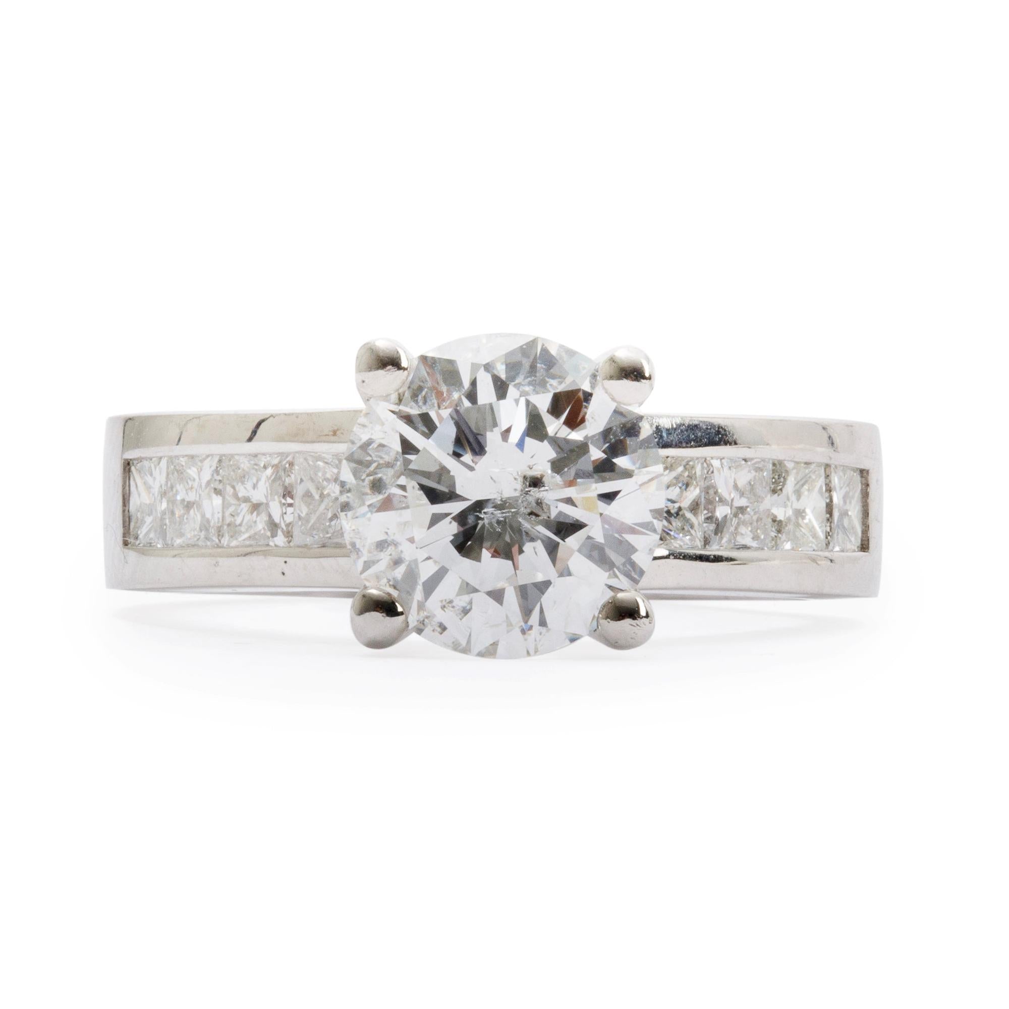 18k White Gold 2.15 ct. Diamond Engagement Ring