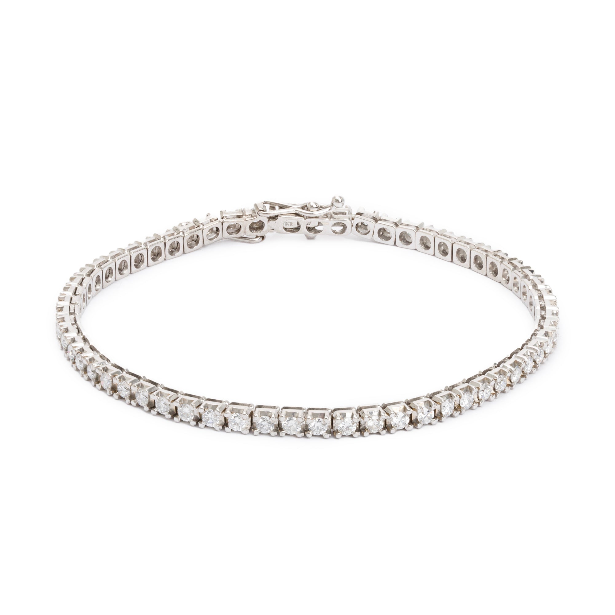 18k White Gold 2.36 tcw. Diamond Tennis Bracelet