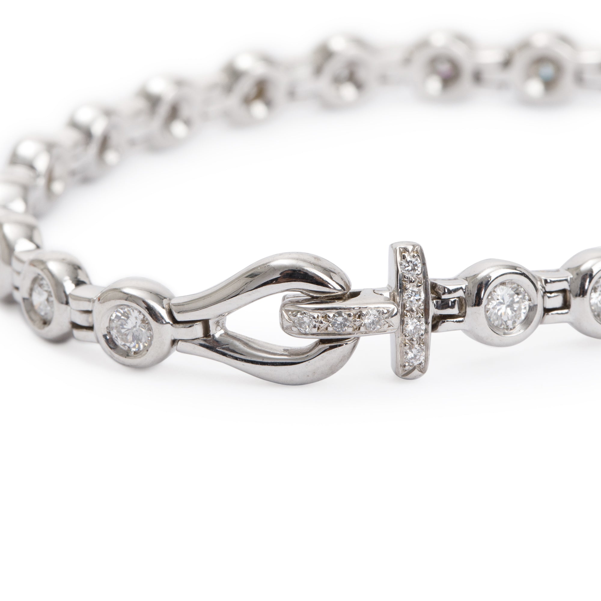 18k White Gold 2.53 tcw Diamond Tennis Bracelet