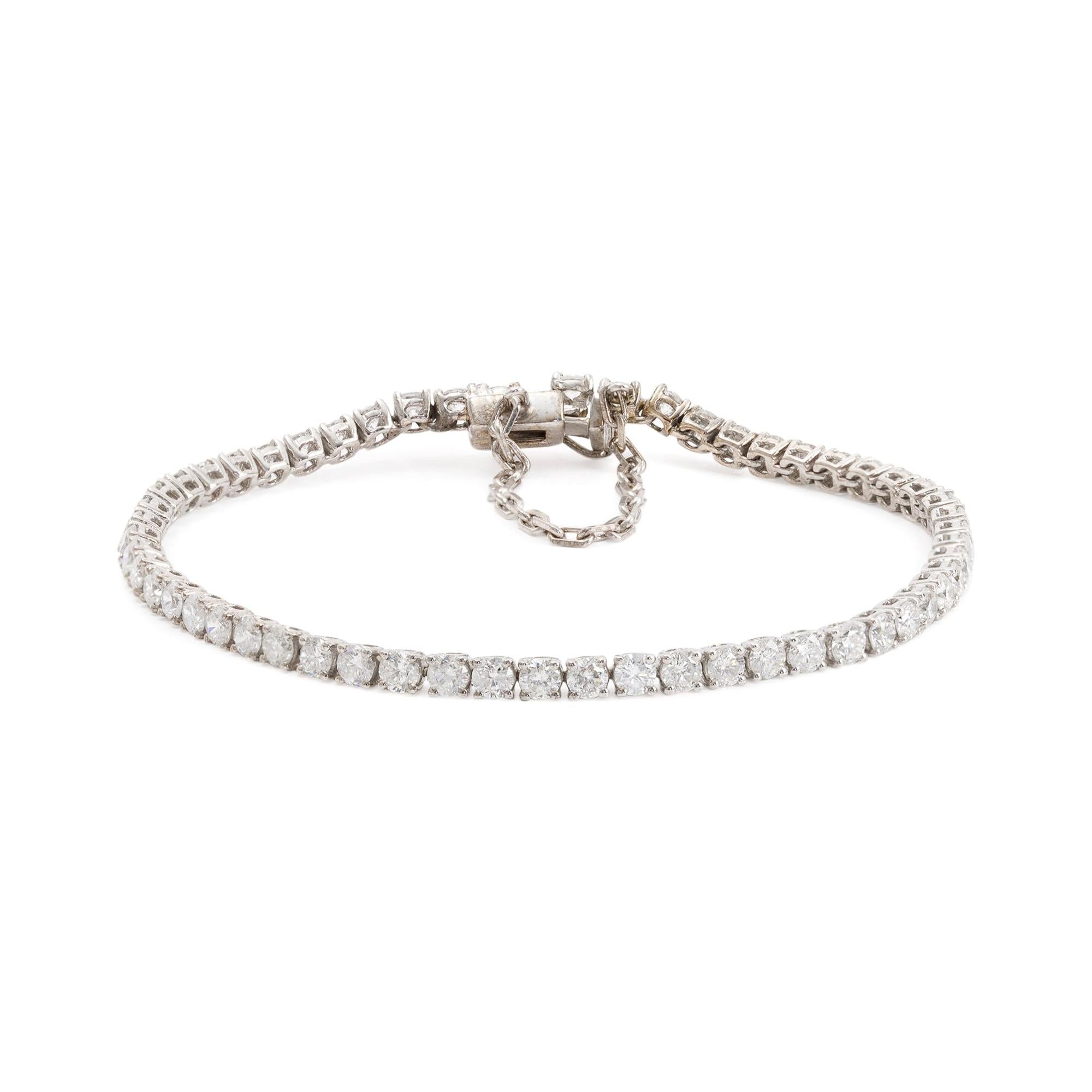 18k White Gold 3.11 tcw. Diamond Tennis Bracelet
