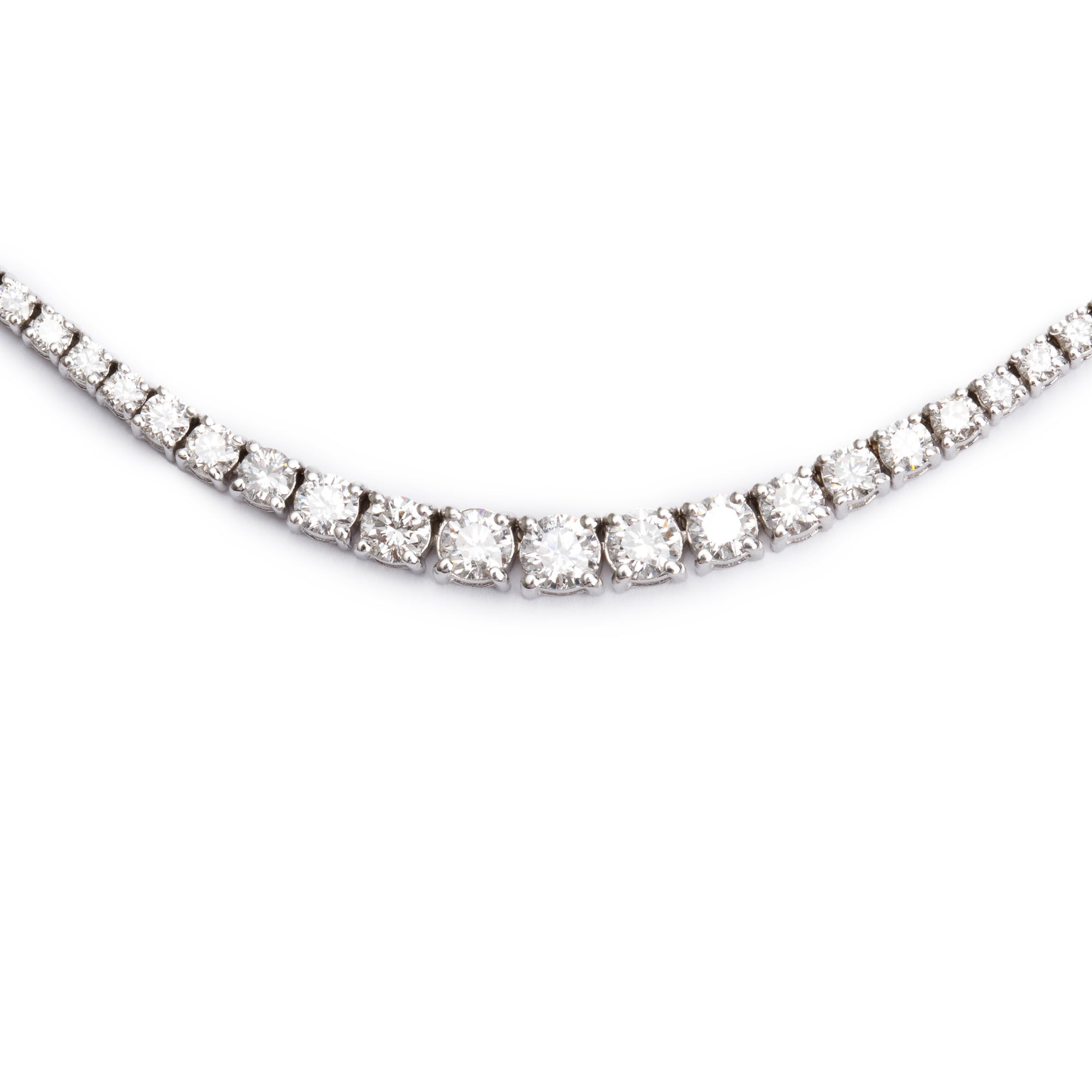 18k White Gold 3.59 tcw. Diamond Tennis Necklace