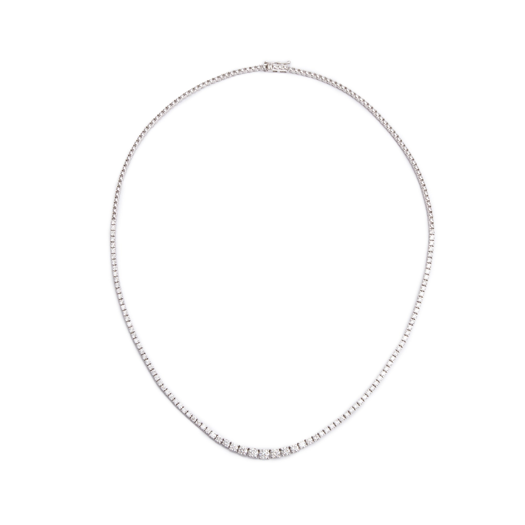 18k White Gold 3.59 tcw. Diamond Tennis Necklace
