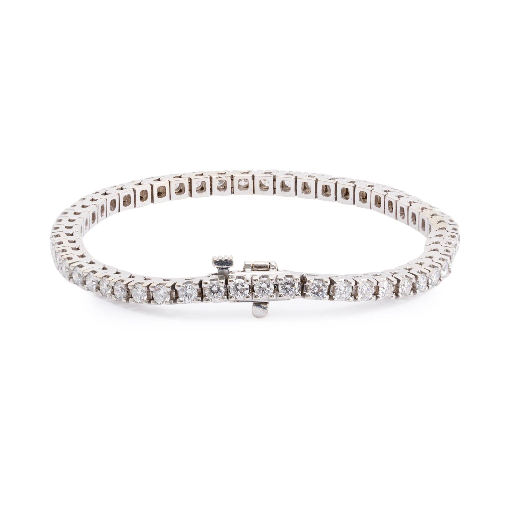 18k White Gold 4.16 tcw. Diamond Tennis Bracelet
