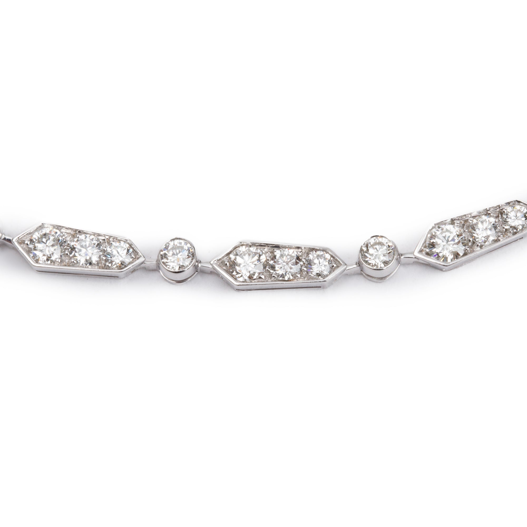 18k White Gold 7.28 tcw. Diamond Necklace