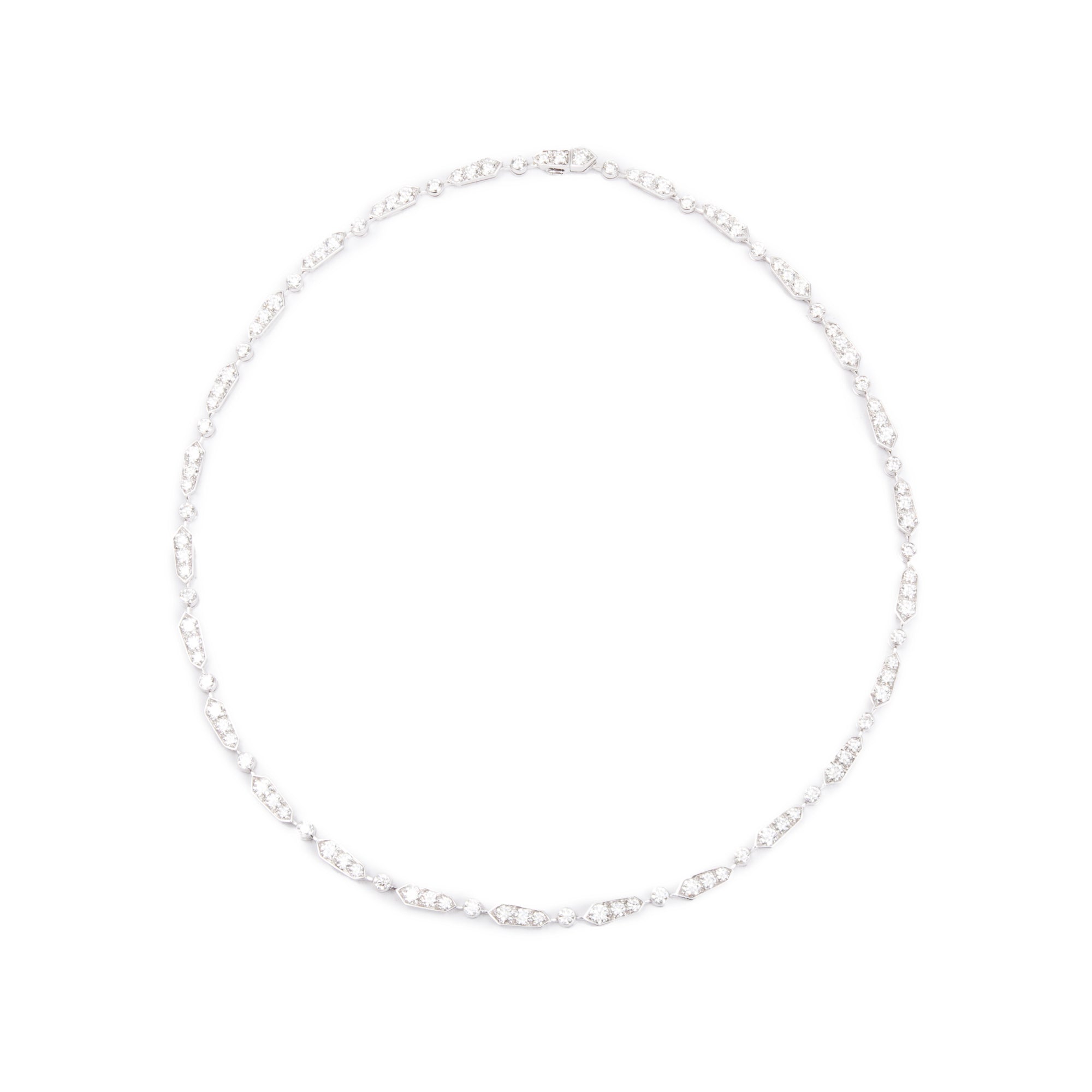 18k White Gold 7.28 tcw. Diamond Necklace