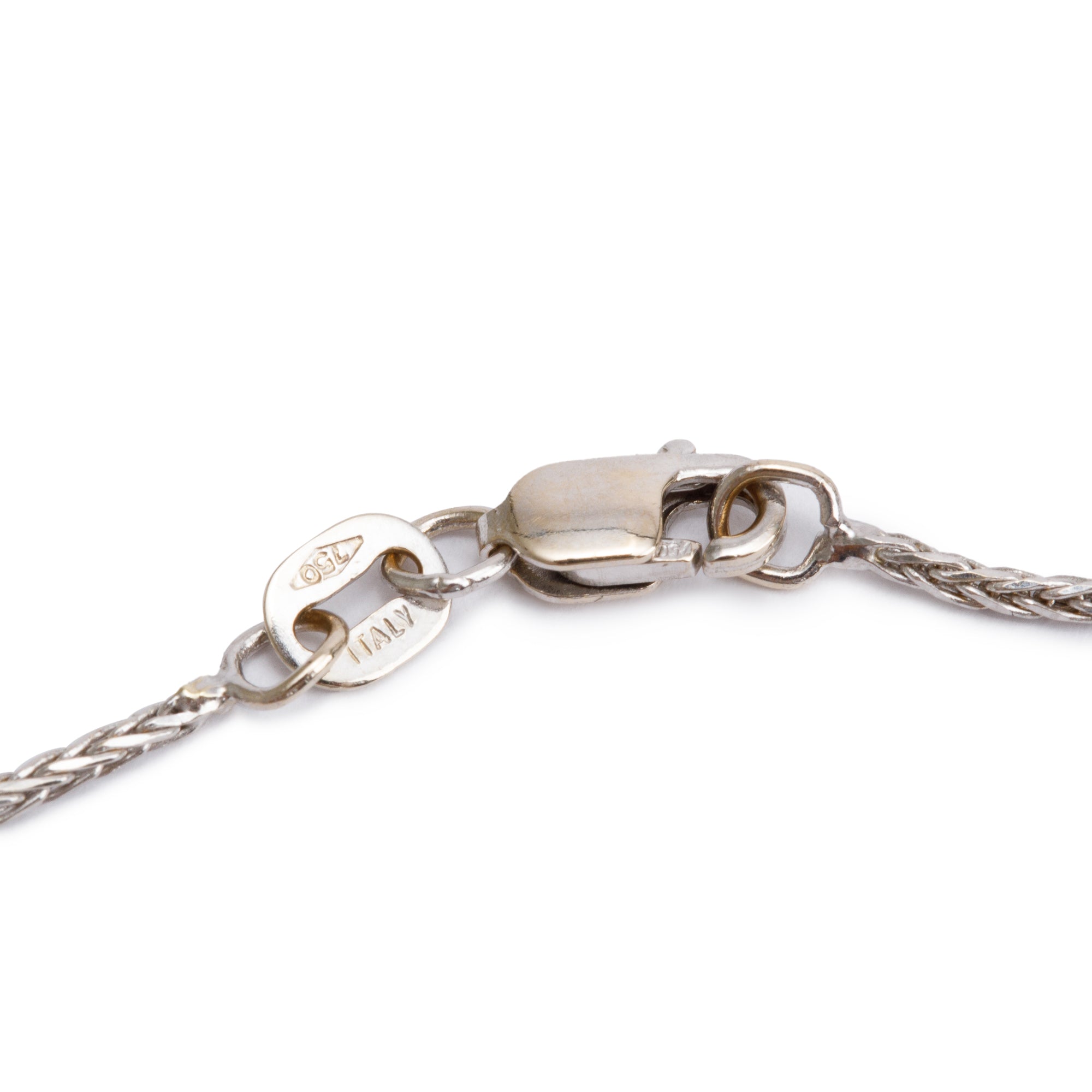 18k White Gold Diamond Butterfly Pendant Necklace