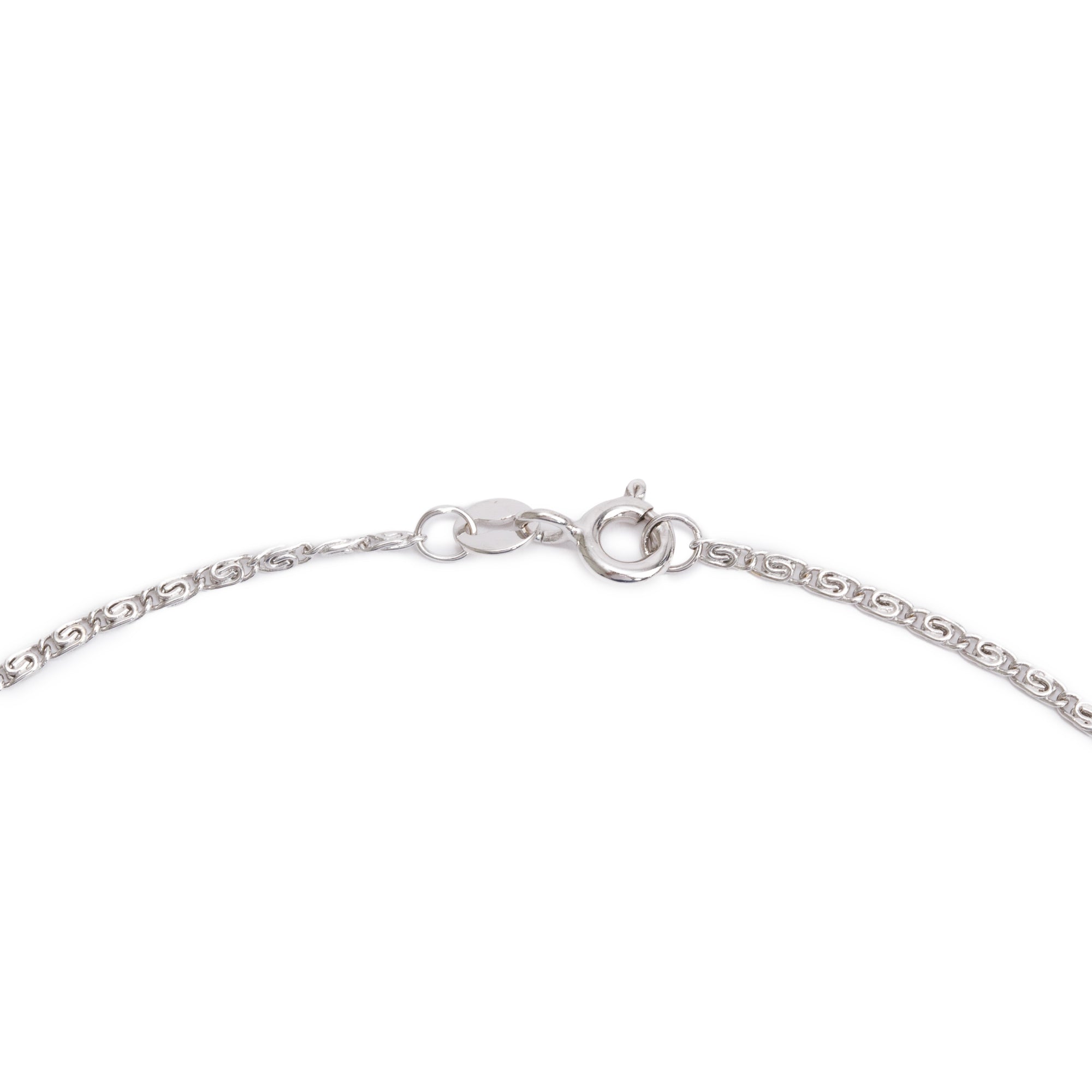 18k White Gold Ruby & Diamond Drop Pendant Necklace