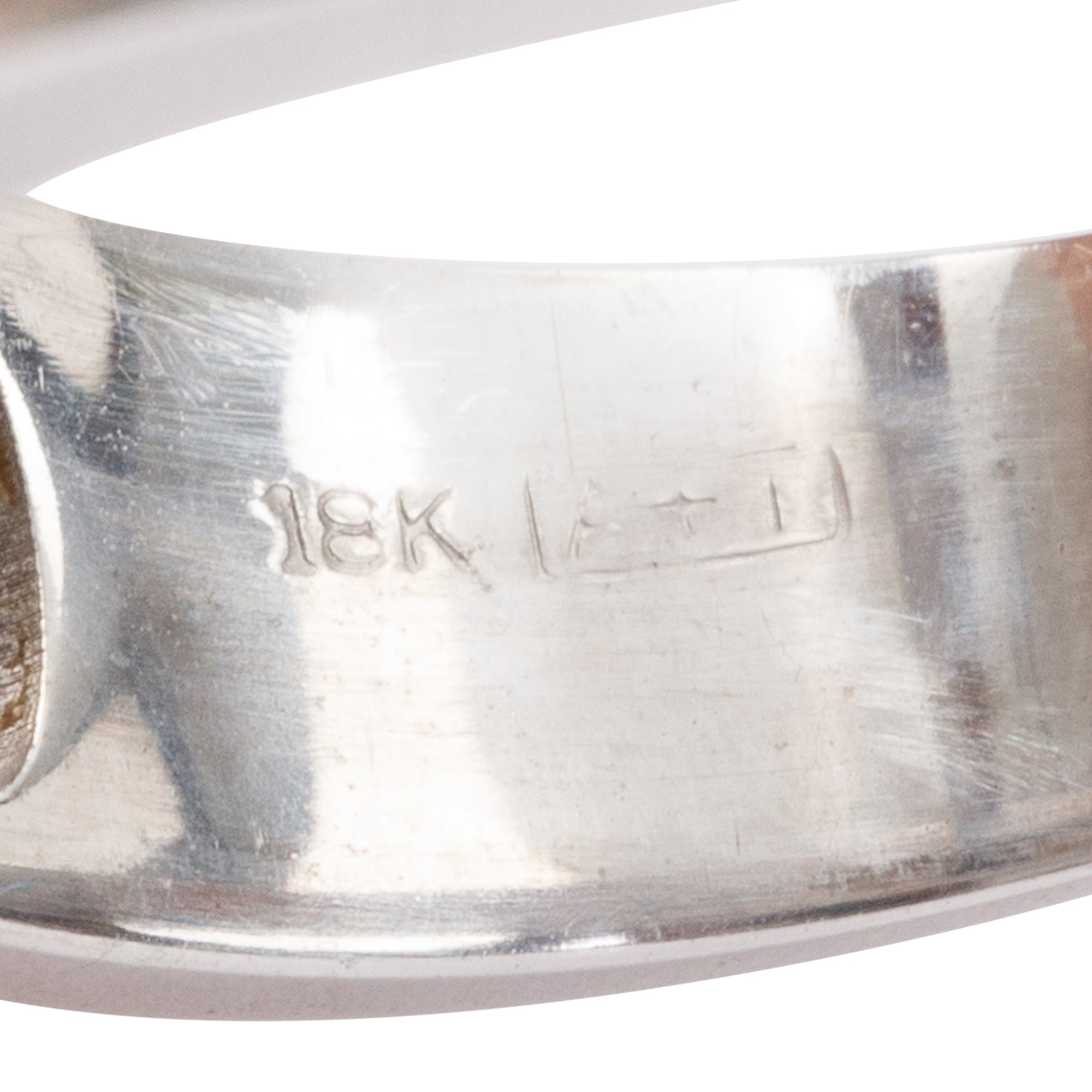 18k White Gold Star Sapphire & Diamond Band Ring, Size 6.25