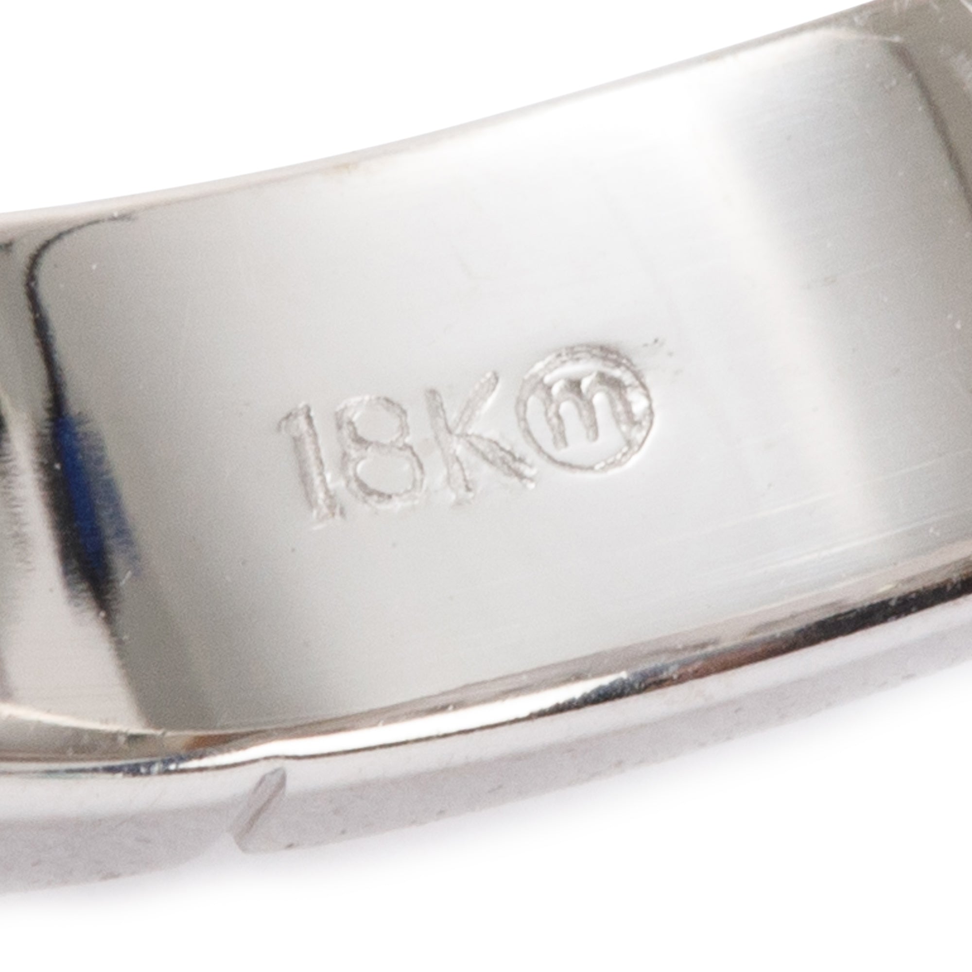 18k White Gold Yellow Sapphire & Diamond Band Ring, Size 6.5
