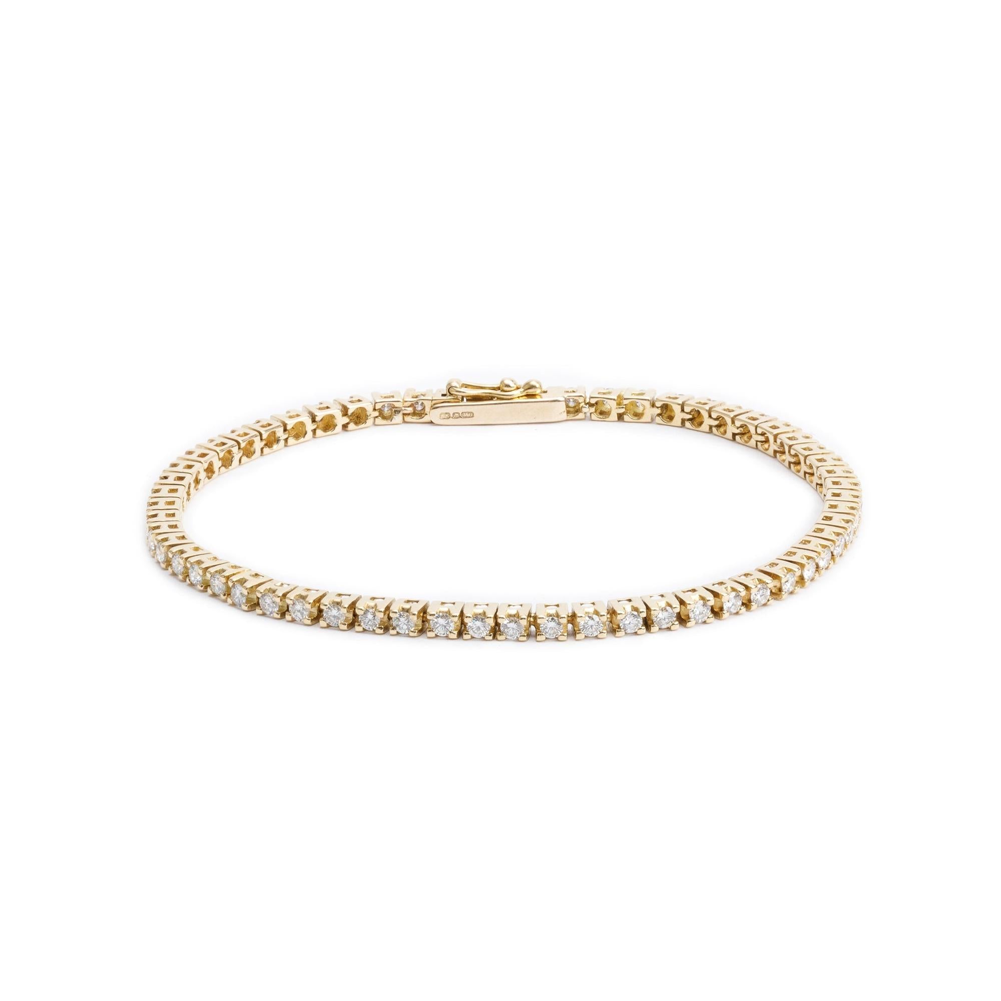 18k Yellow Gold 2.00 tcw. Diamond Tennis Bracelet