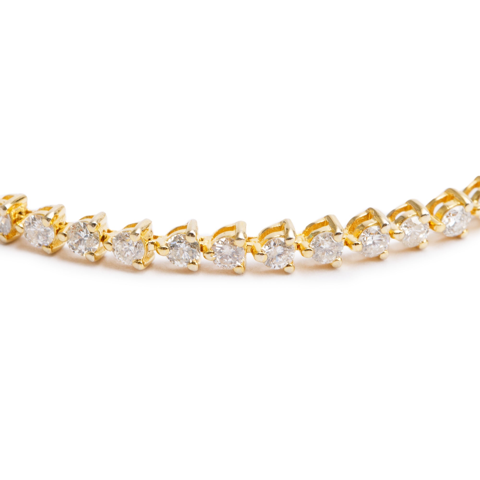 18k Yellow Gold 2.41 tcw. Diamond Tennis Bracelet
