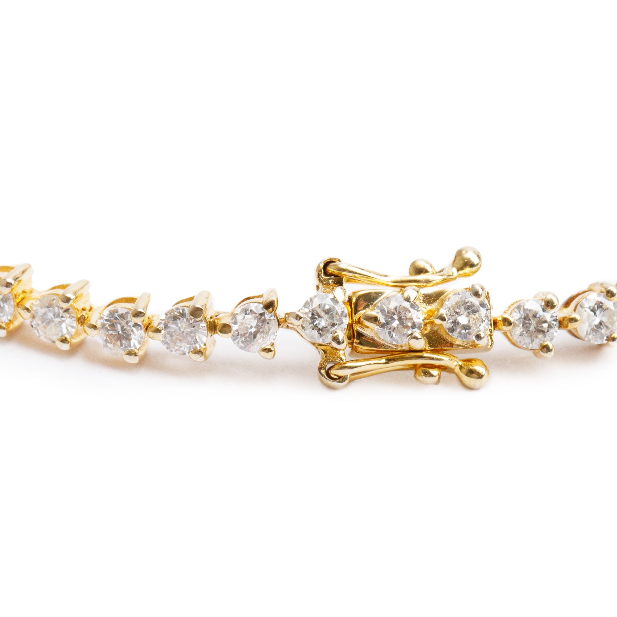 18k Yellow Gold 2.41 tcw. Diamond Tennis Bracelet