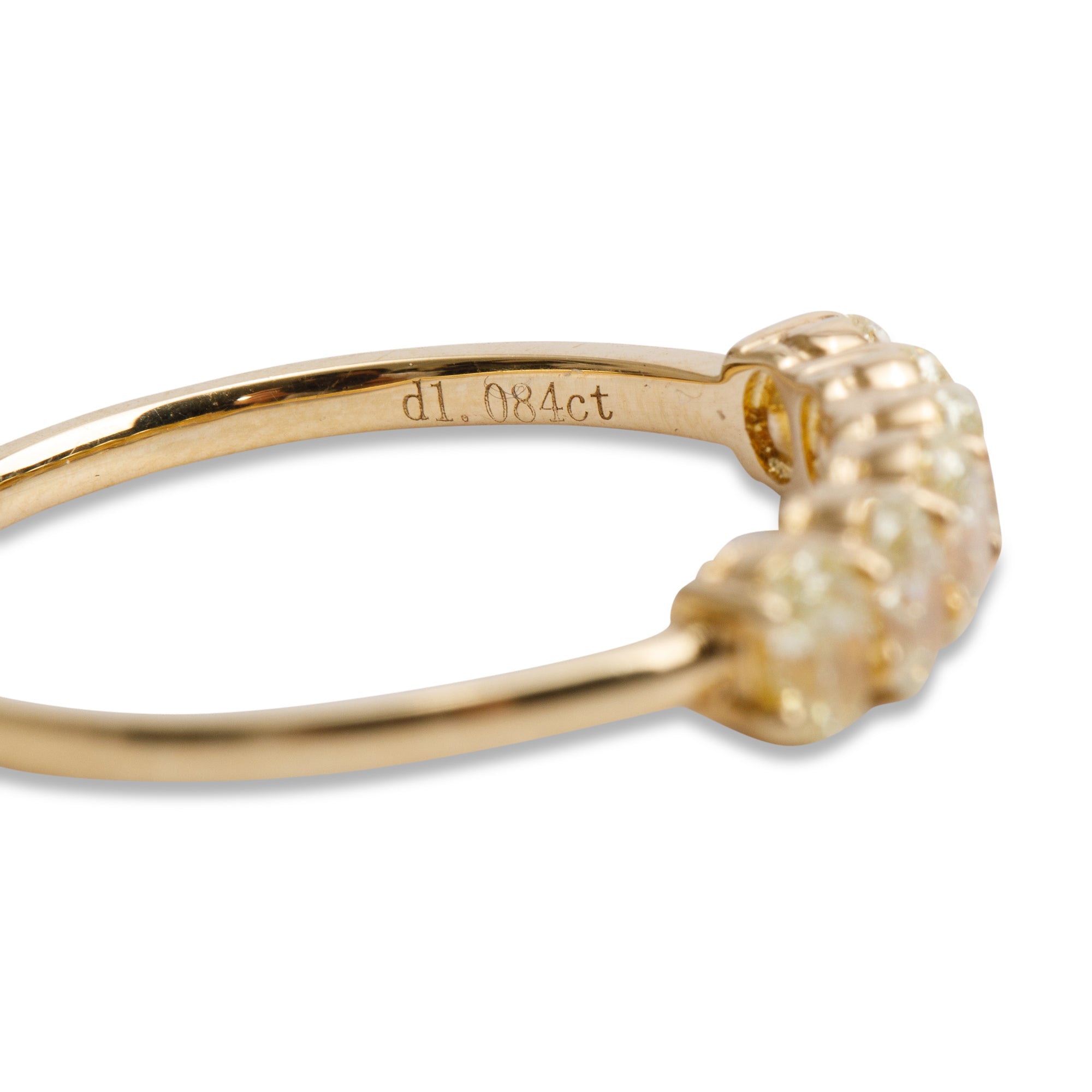 18k Yellow Gold Natural Fancy Yellow Diamond Ring, Size 9.25