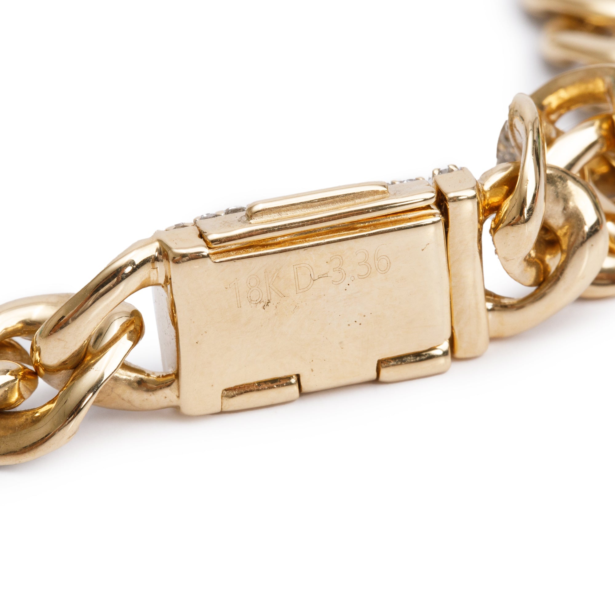 18k Yellow Gold Pave Diamond Cuban Link Bracelet