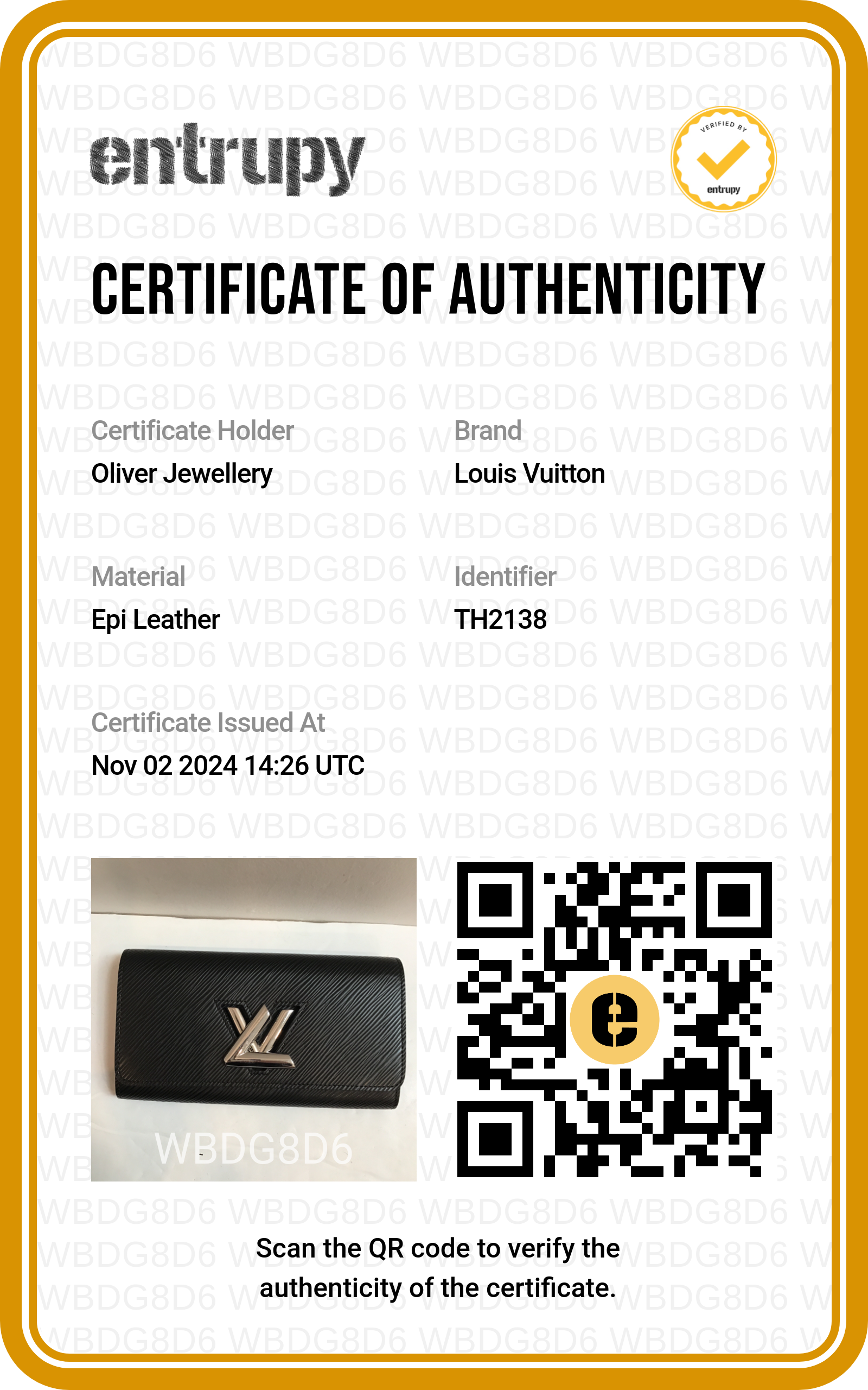 Louis Vuitton Black Epi Leather Twist Wallet