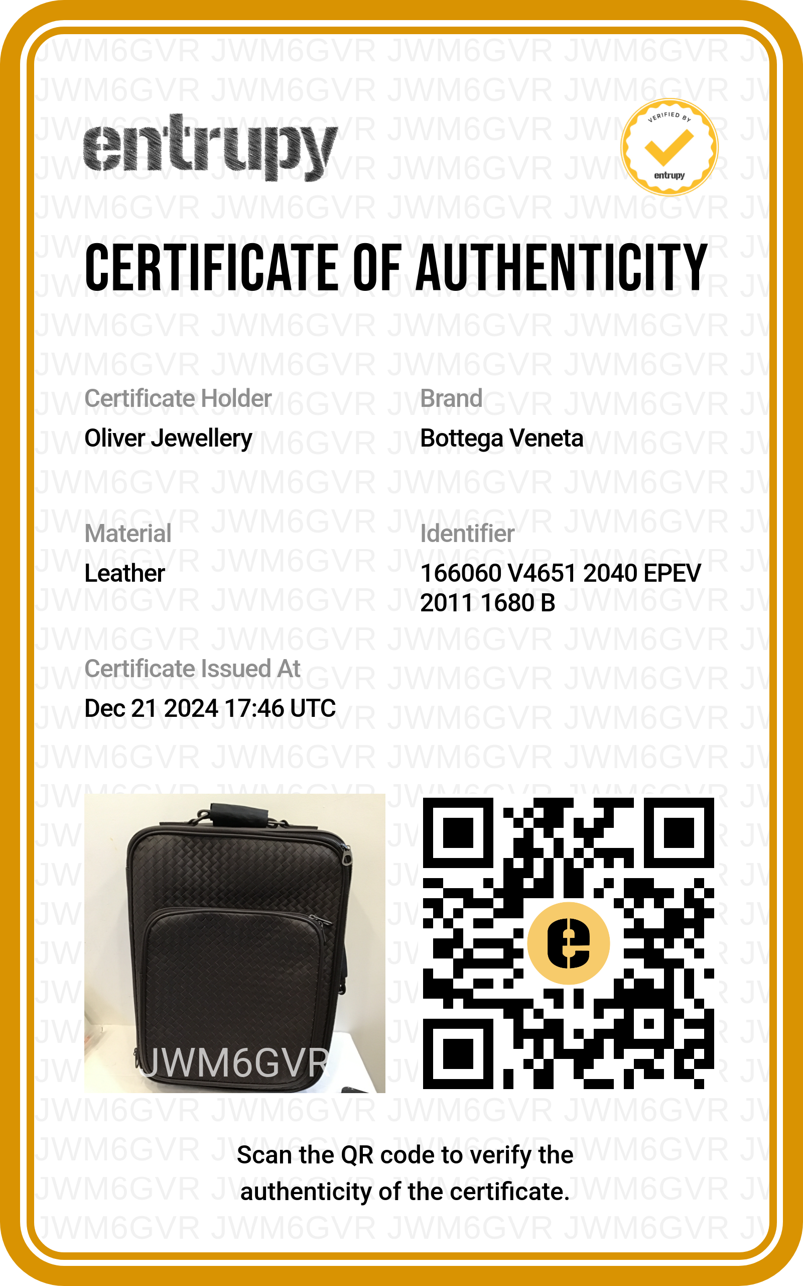 Bottega Veneta Brown intrecciato Leather Carry On-Trolly Suitecase