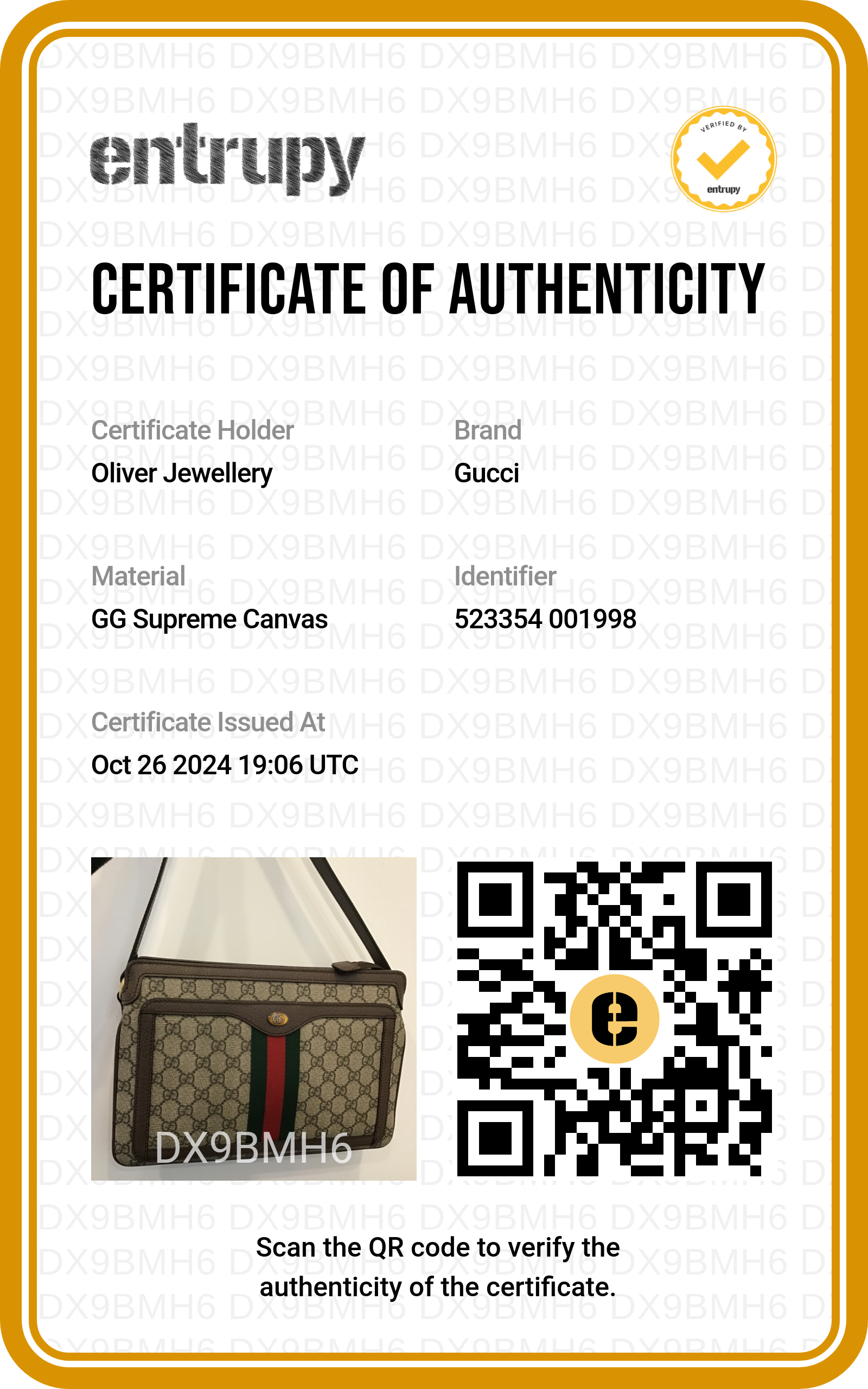 Gucci GG Supreme Web Medium Ophidia Shoulder Bag